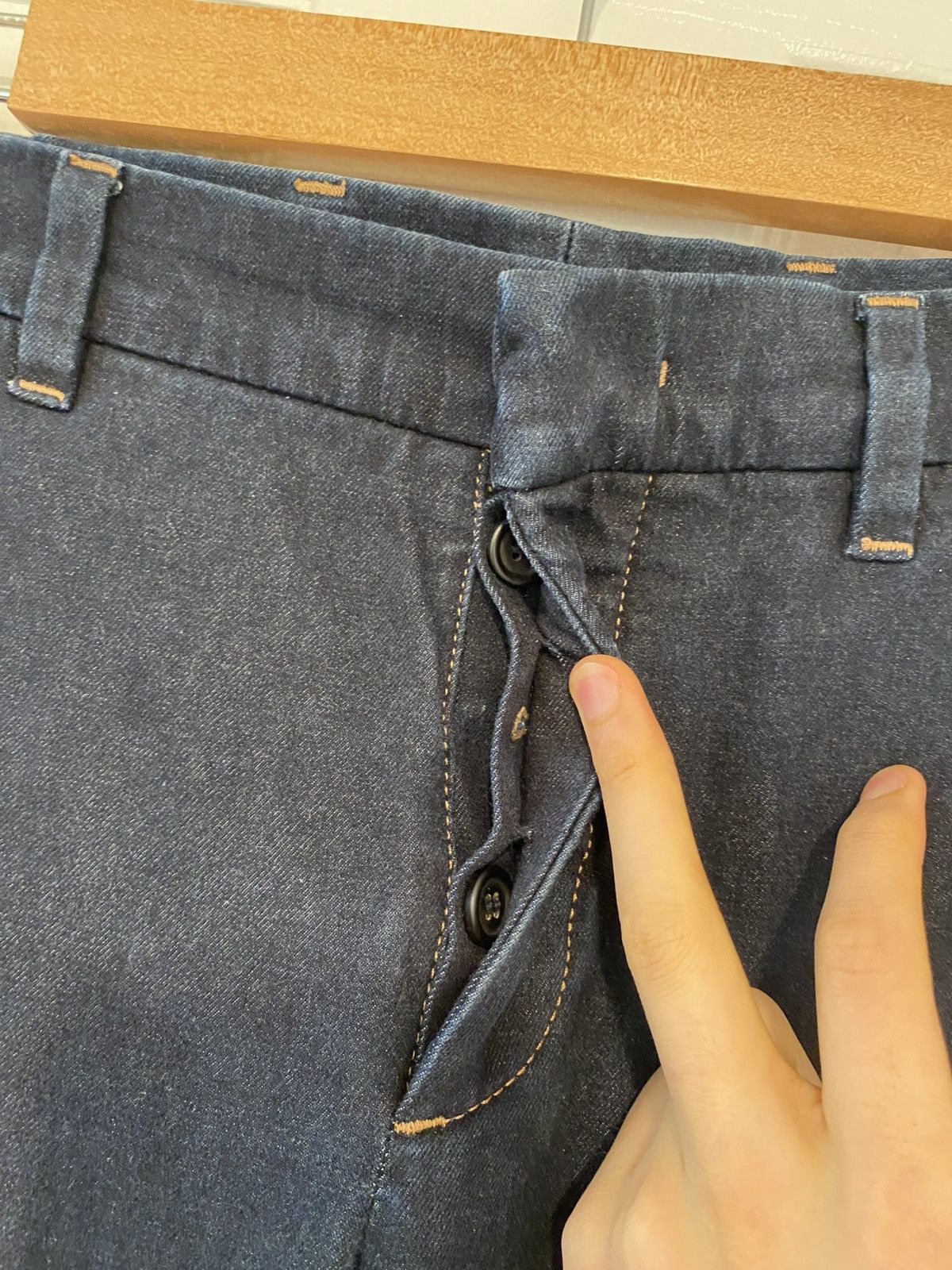 Prada 11ss stretch indigo denim slim trousers Size US 31 - 7 Thumbnail