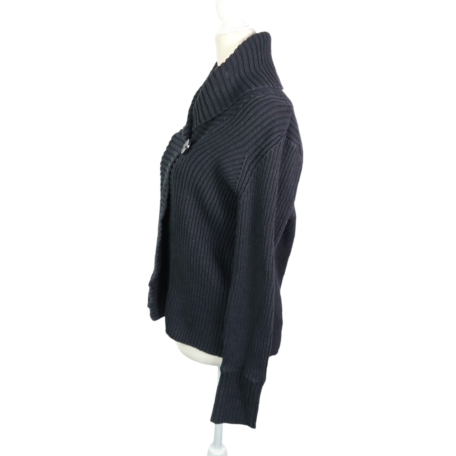 Calvin Klein **VINTAGE 90S CALVIN KLEIN BLACK COTTON LARGE CARDIGAN SWEATER** User: VINTAGE 90S CALVIN KLEIN BLACK COTTON LARGE CARDIGAN SWEATER Size L / US 10 / IT 46 - 3 Thumbnail