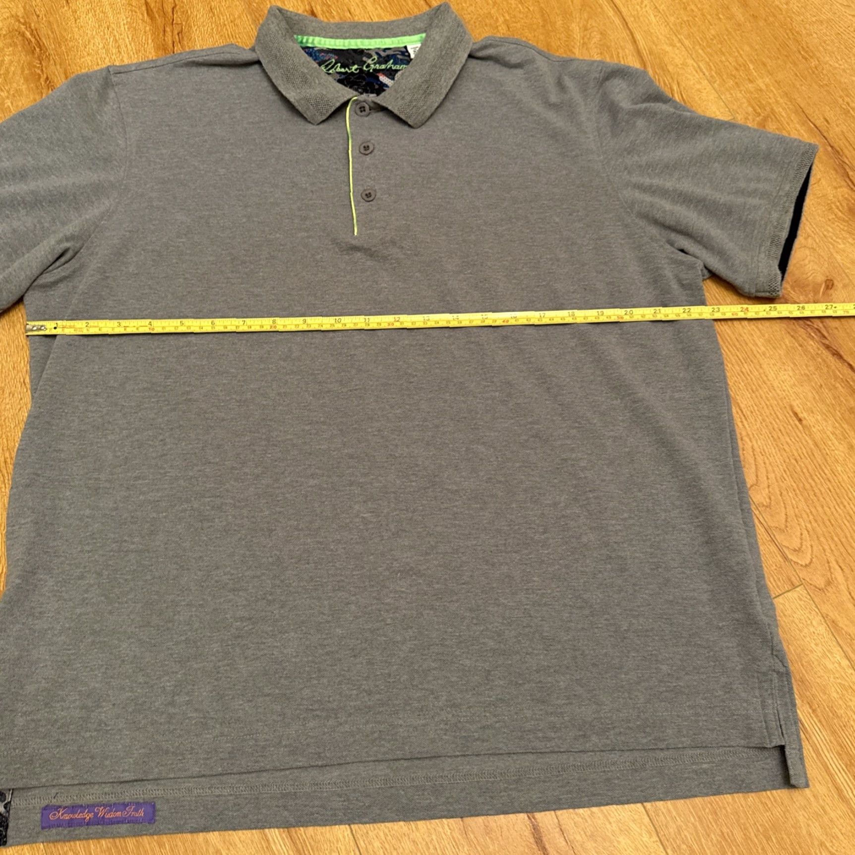 Robert Graham Robert Graham Polo Shirt Mens XL Gray Performance Short Sleeve Golf Shirt Size US XL / EU 56 / 4 - 5 Thumbnail