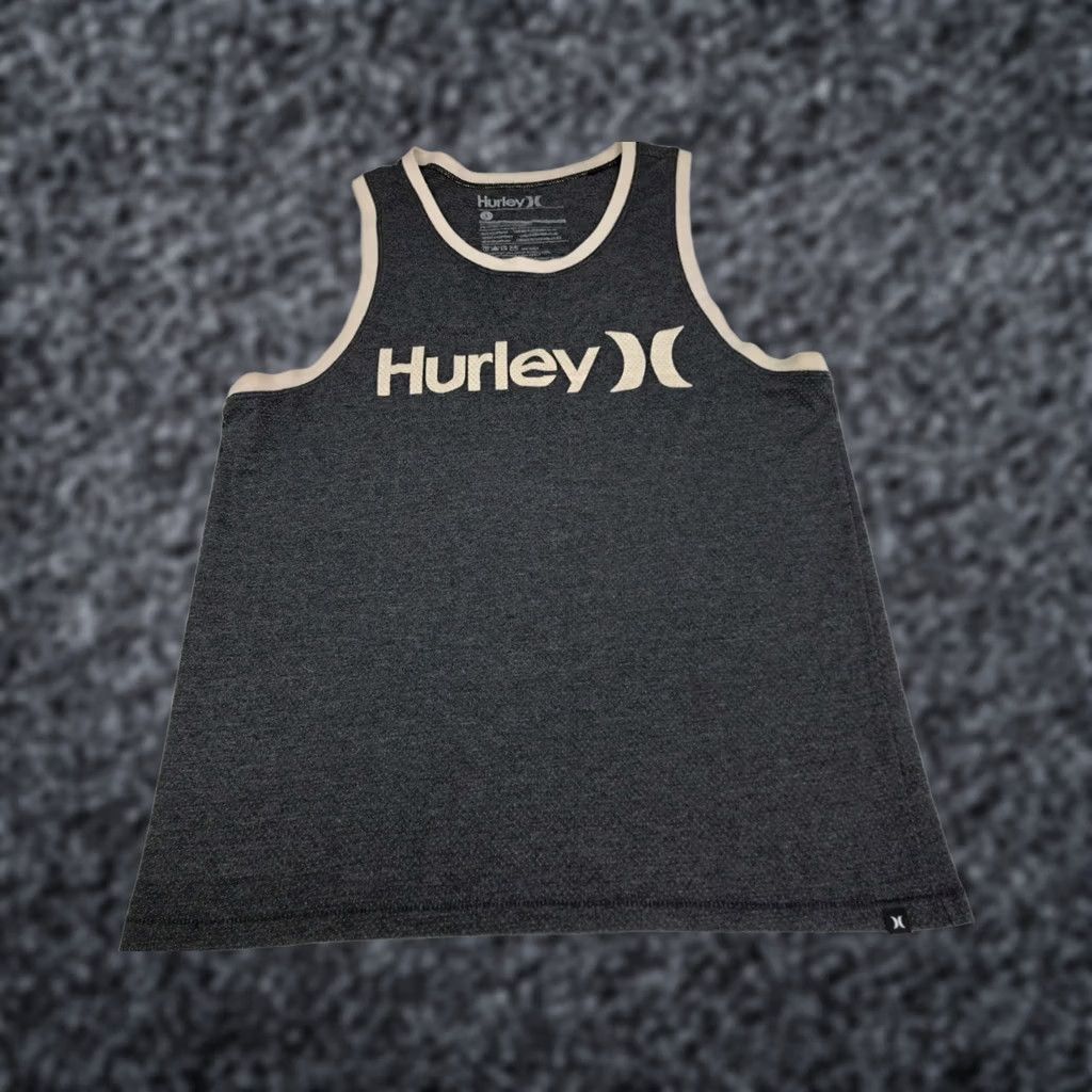 Hurley Hurley Men's Tank Top Heather Grey Small Cotton Blend Logo Breathable Quick Dry All Seasons Surfer Beach Streetwear T-Shirt Sleeveless Round Neck Mens Size US S / EU 44-46 / 1 - 1 Thumbnail