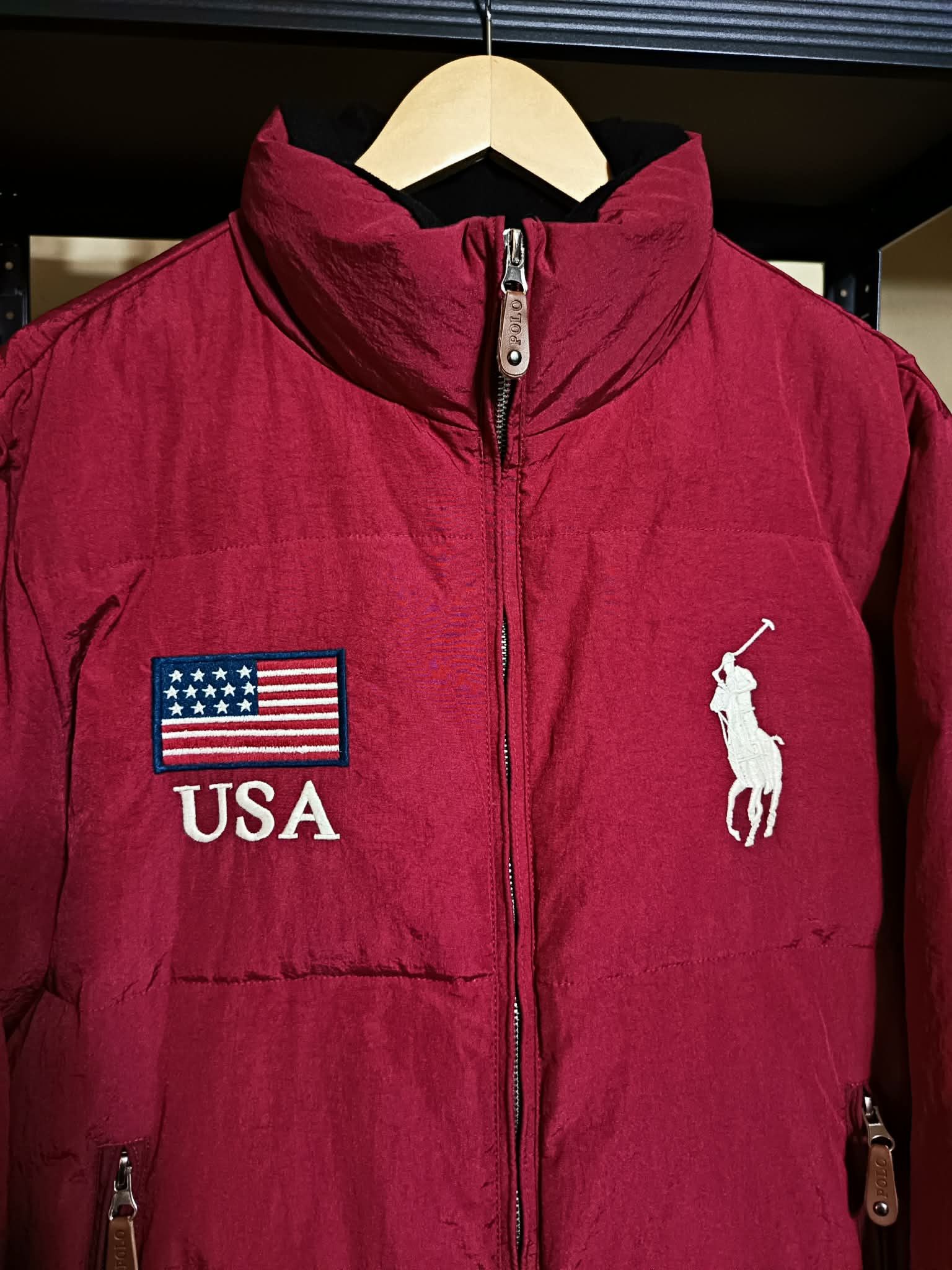 Polo Ralph Lauren Vintage Polo Ralph Lauren Big Pony Logo USA Puffer Jacket Size US XL / EU 56 / 4 - 3 Thumbnail