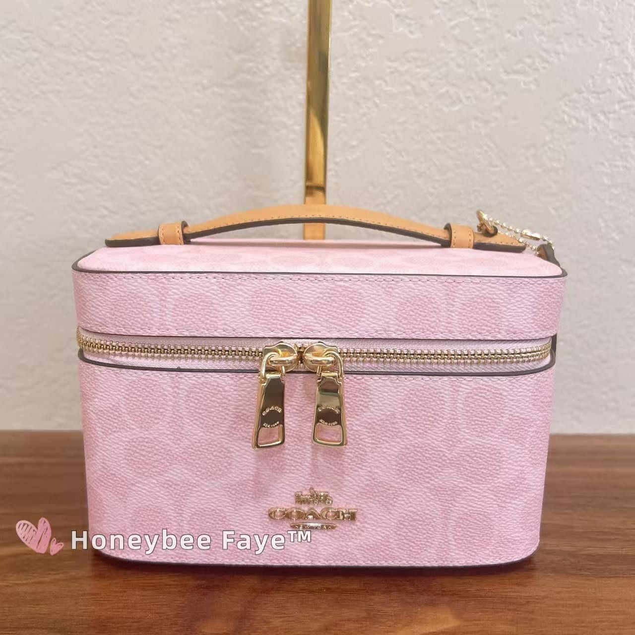 Coach Cosmetic Case In Signature Canvas CEA56 with long crossbody Size ONE SIZE - 7 Thumbnail