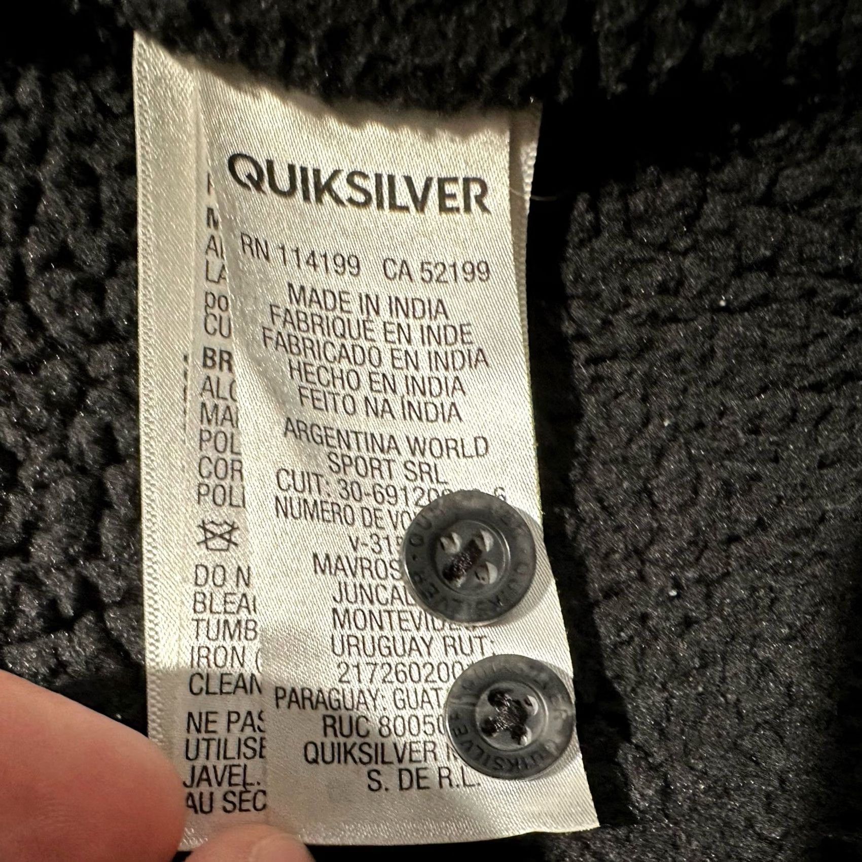 Quiksilver Quiksilver Shirt Mens Large Black Beige Plaid Flannel Button Up Size US L / EU 52-54 / 3 - 5 Thumbnail