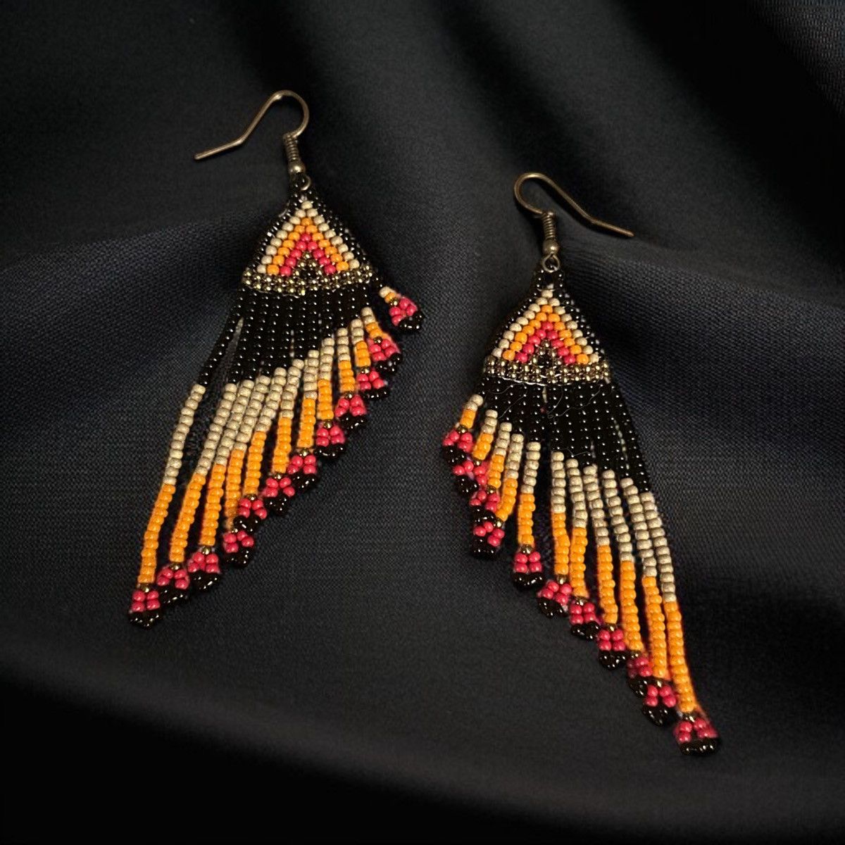 Other Boho beaded fringe dangle earrings Size ONE SIZE - 1 Thumbnail