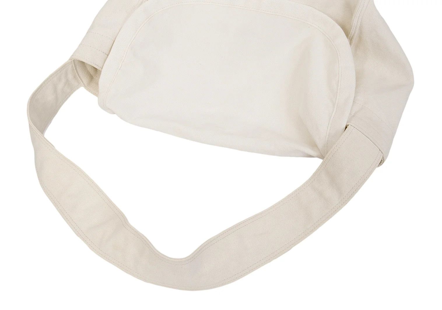 Comme des Garcons Homme Plus Canvas Shoulder Bag in Ivory with Logo Print Size ONE SIZE - 10 Thumbnail