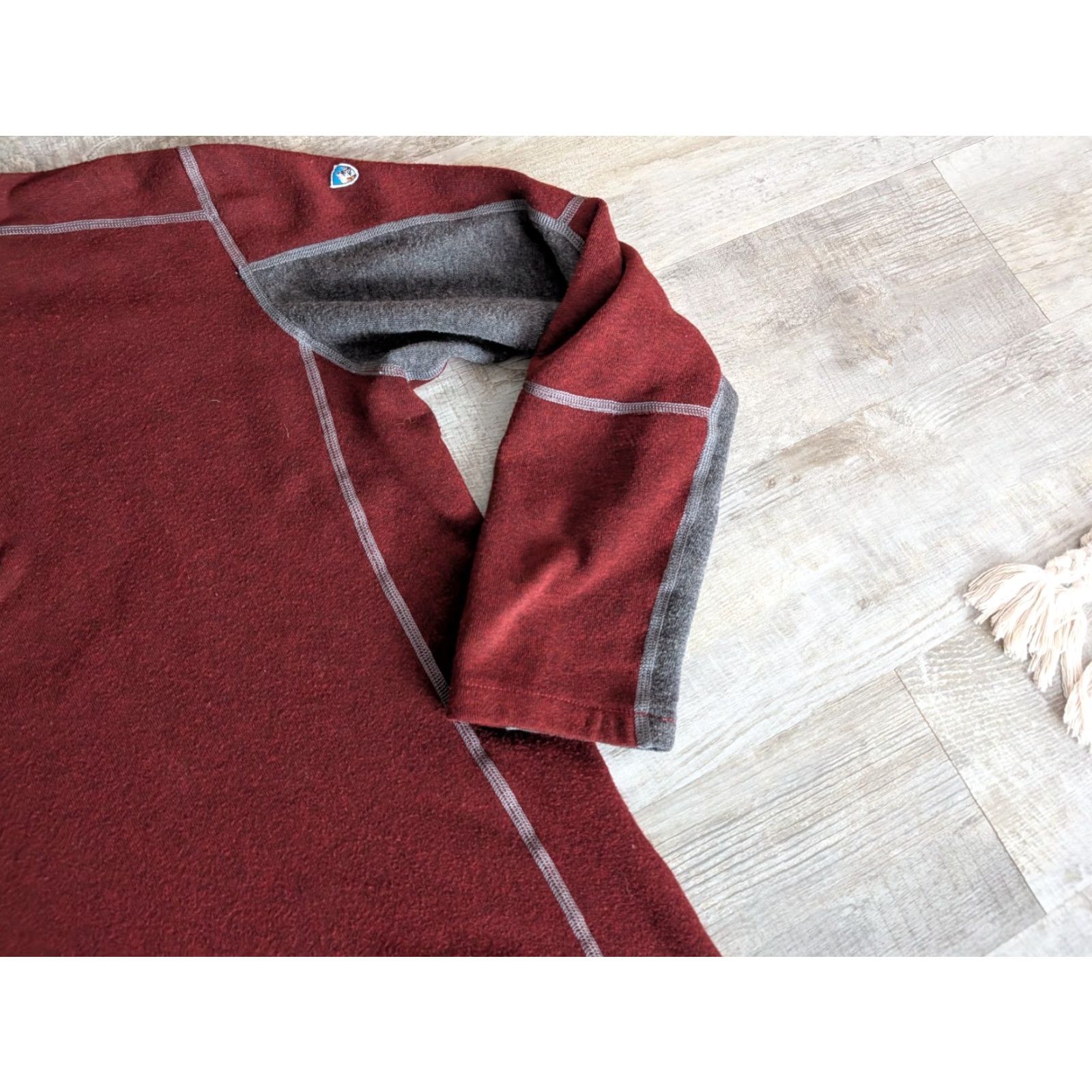 Vintage Kuhl Sweater Mens L Dark Red Quarter 1/4 Zip Kashmira Fleece Pullover Outdoor Hiking VG Size US L / EU 52-54 / 3 - 5 Thumbnail