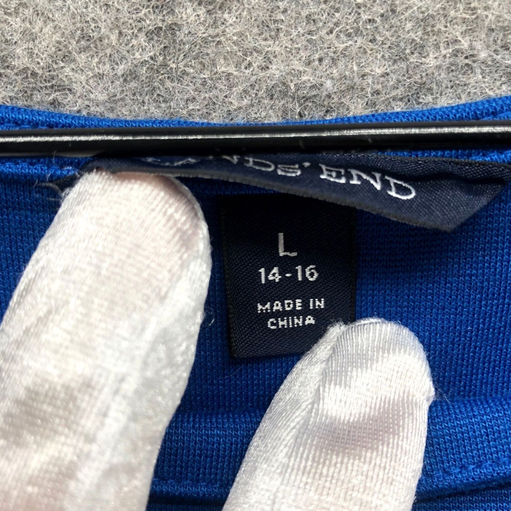 Lands' End Lands' End Sleeveless Dress L Royal Blue Fit & Flare Knee Knit Cap Sleeve Women Size L / US 10 / IT 46 - 4 Thumbnail