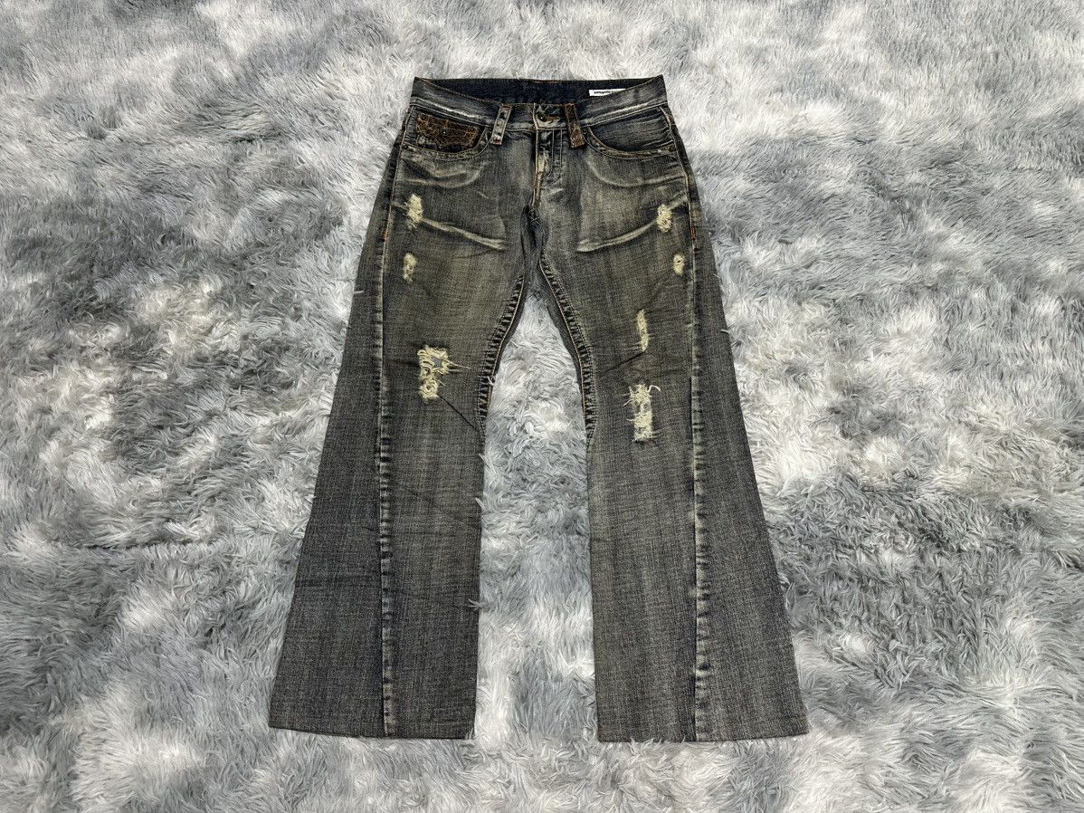 semanticdesign 🔥Sick Y2K Semantic Design Flared Denim Snakeskin Pocket Size US 30 / EU 46 - 4 Thumbnail