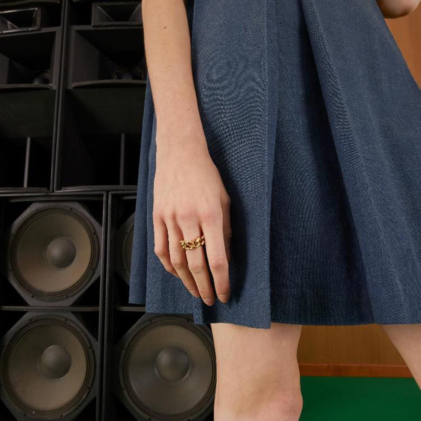 Gucci Gucci Interlocking G Gold Chain Ring Size ONE SIZE - 4 Thumbnail