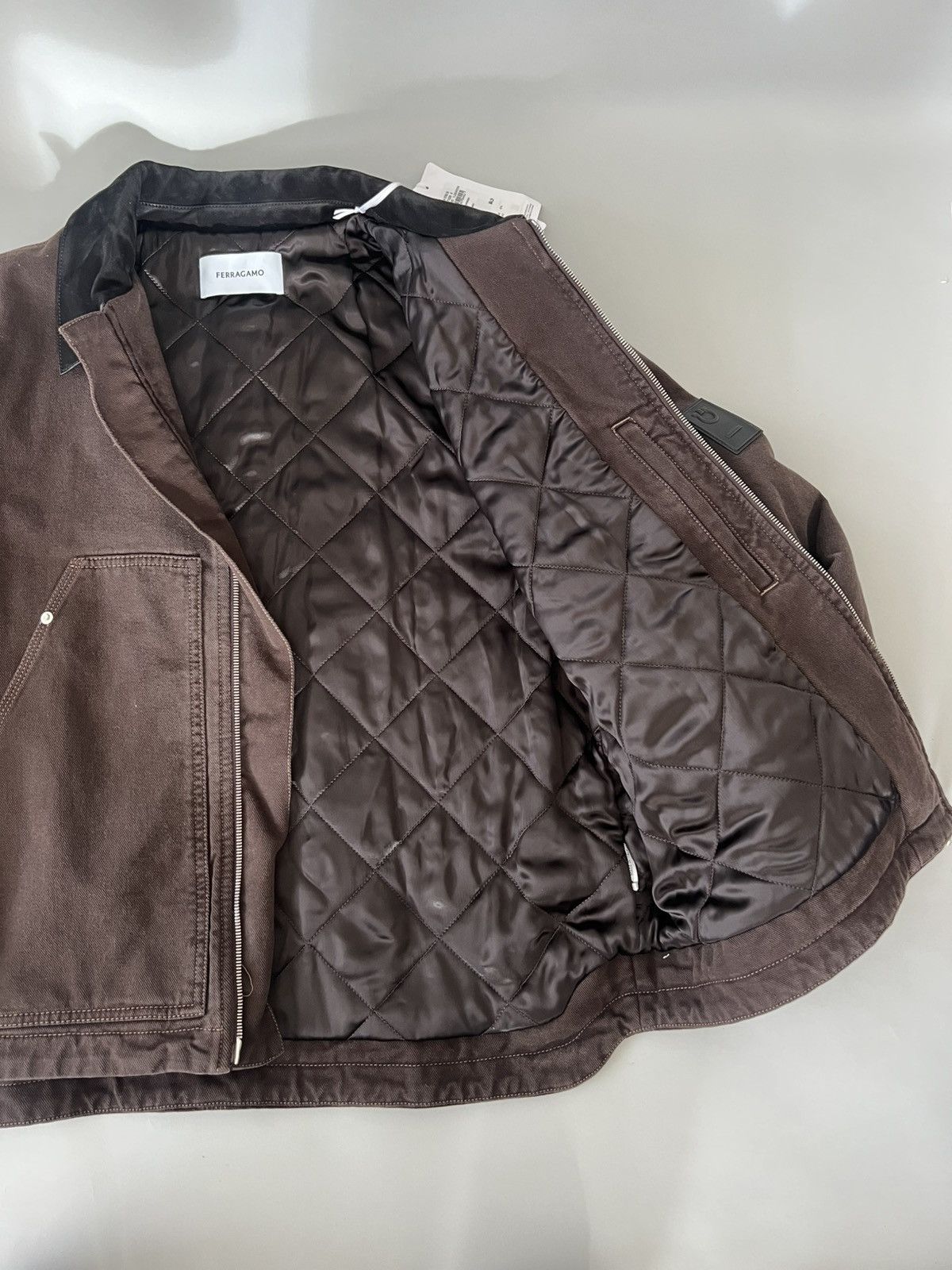 Salvatore Ferragamo $3.2K VALUE Padded Denim Blouson Jacket Size US XL / EU 56 / 4 - 8 Thumbnail