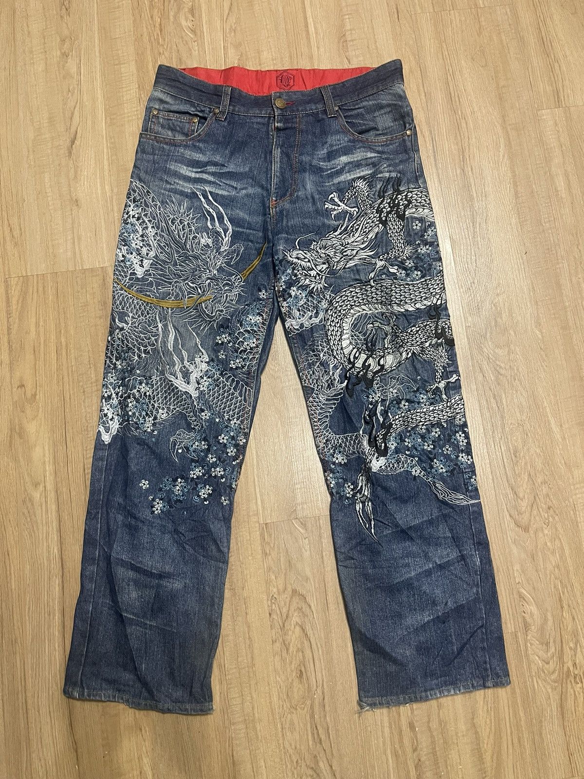 The Japanese Traditional Full Embroidery Sukajan Jeans