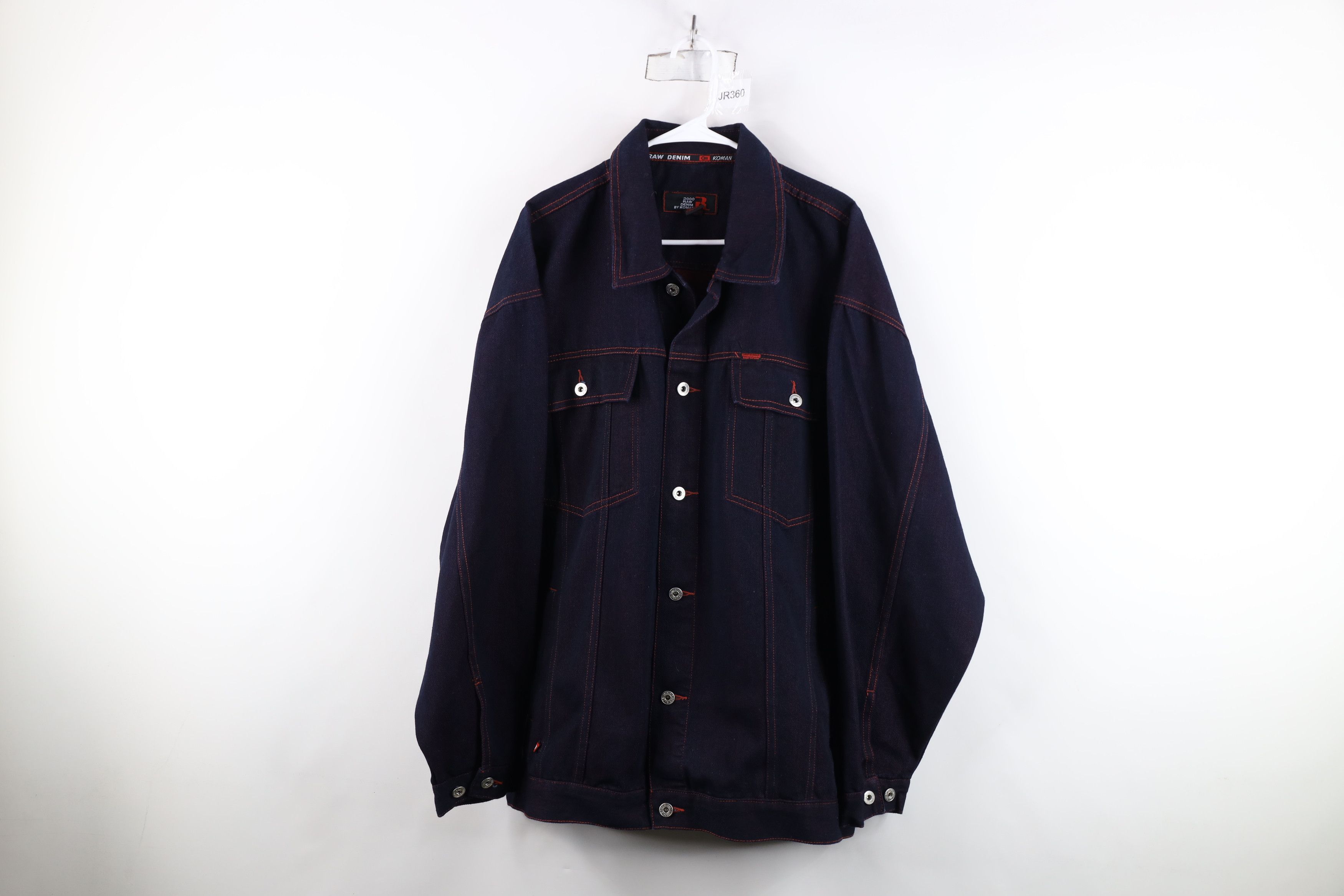 Vintage Vintage 90s Y2K Streetwear Denim Jean Trucker Jacket Indigo Size US XXL / EU 58 / 5 - 1 Thumbnail