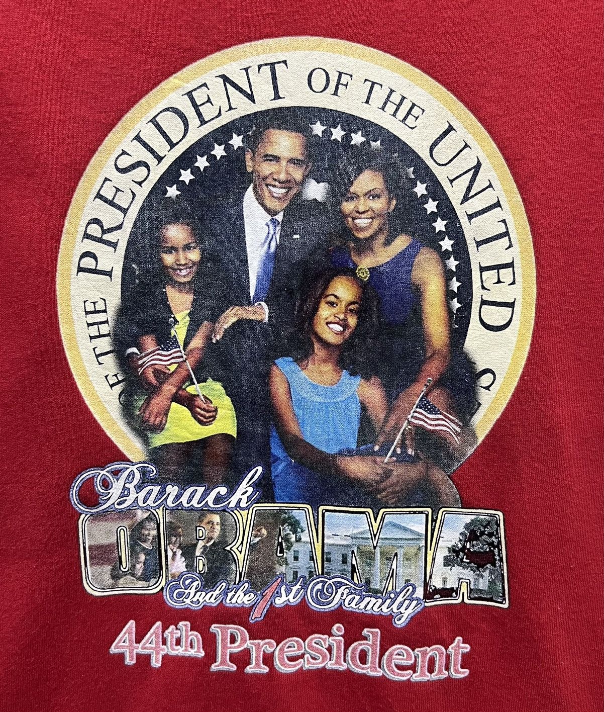 Gildan × Vintage VINTAGE BARACK OBAMA AND THE 1st FAMILY 44th PRESIDENT SHIRT Size US S / EU 44-46 / 1 - 4 Thumbnail