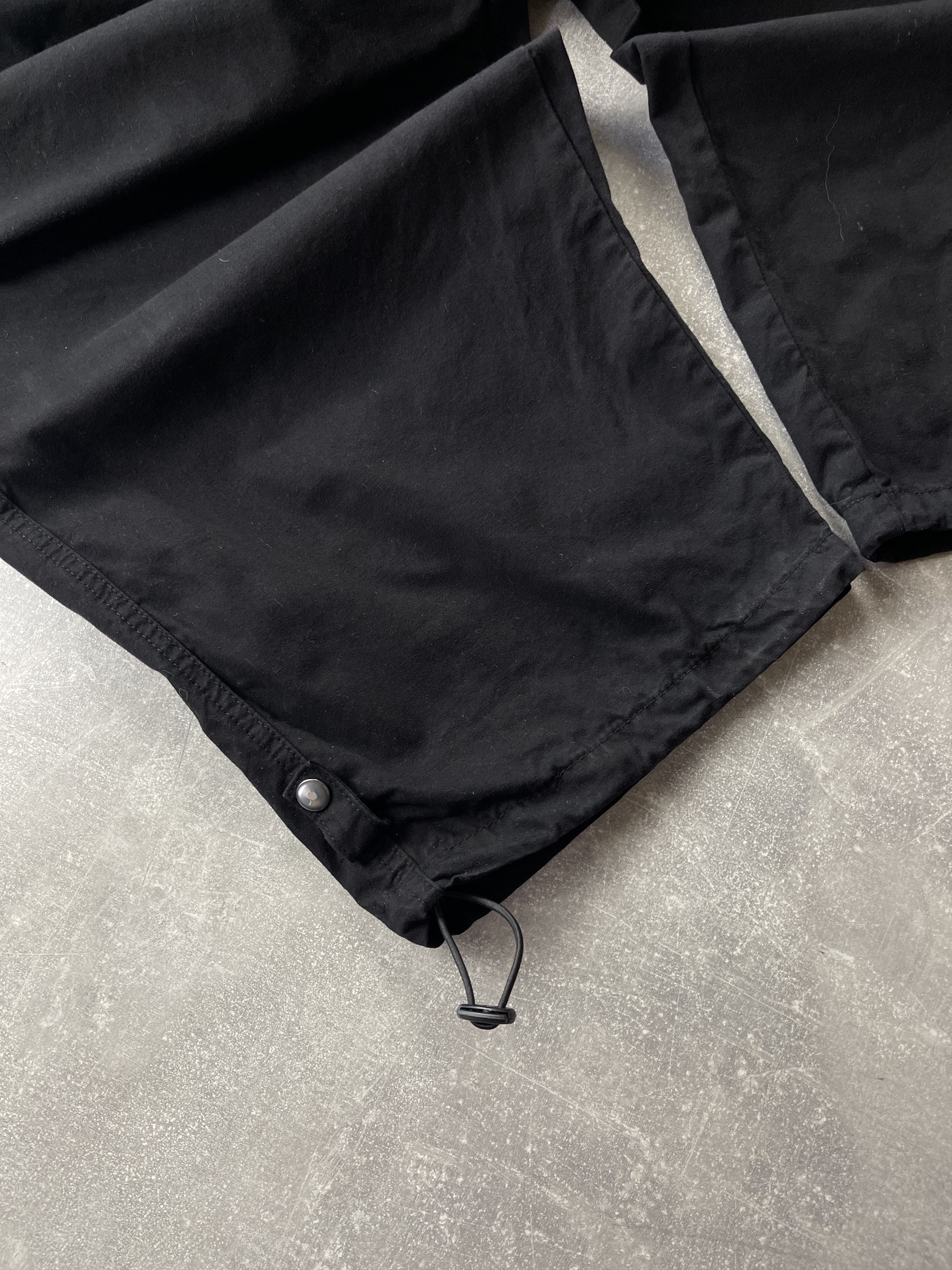 Japanese Brand Black cotton gorpcore wide parachute pants drawstring Size US 32 / EU 48 - 6 Thumbnail