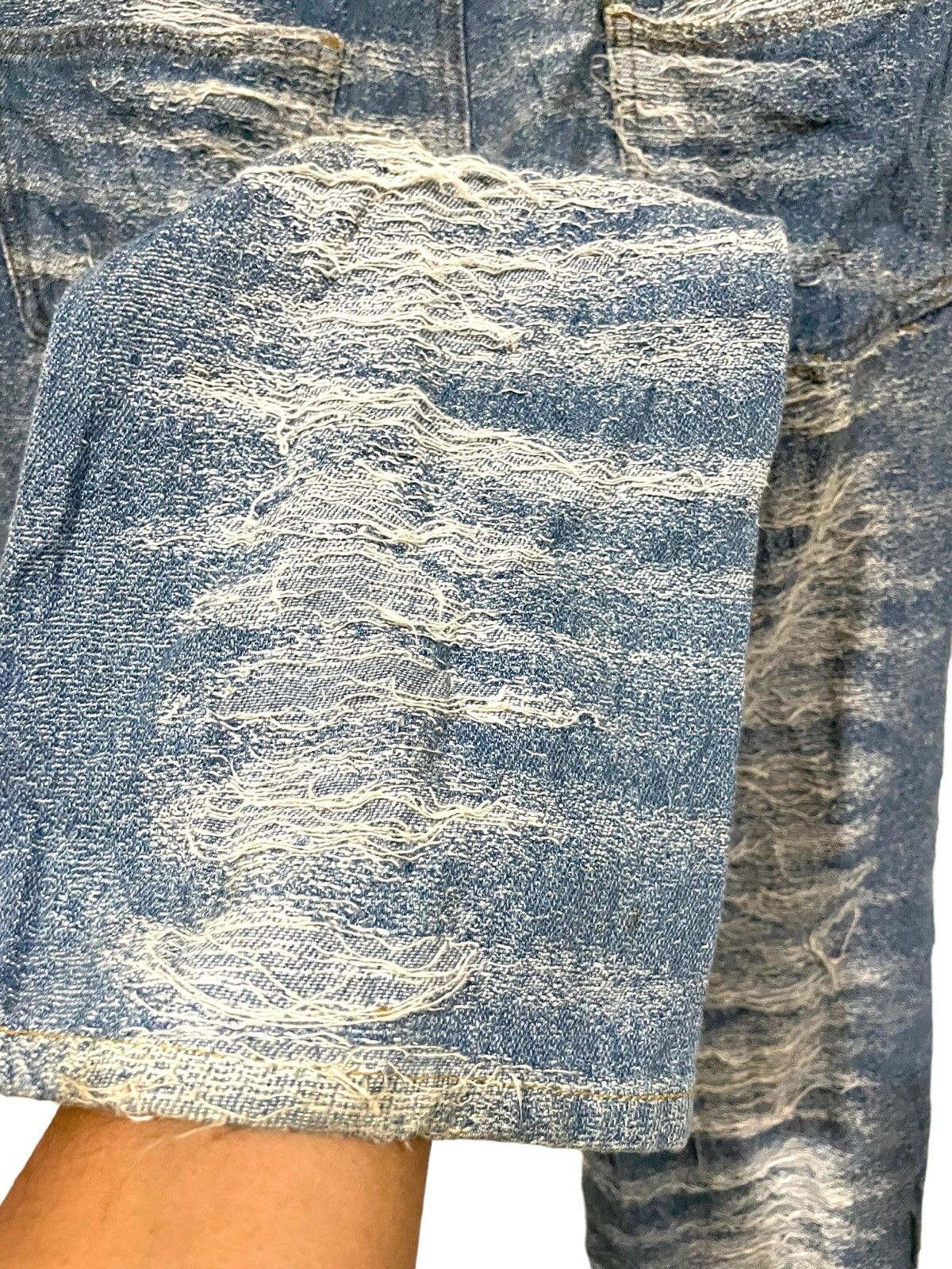 If Six Was Nine × Japanese Brand × Le Grande Bleu (L.G.B.) Japan Oceanus Waves Destroy Jeans Size US 31 - 10 Thumbnail