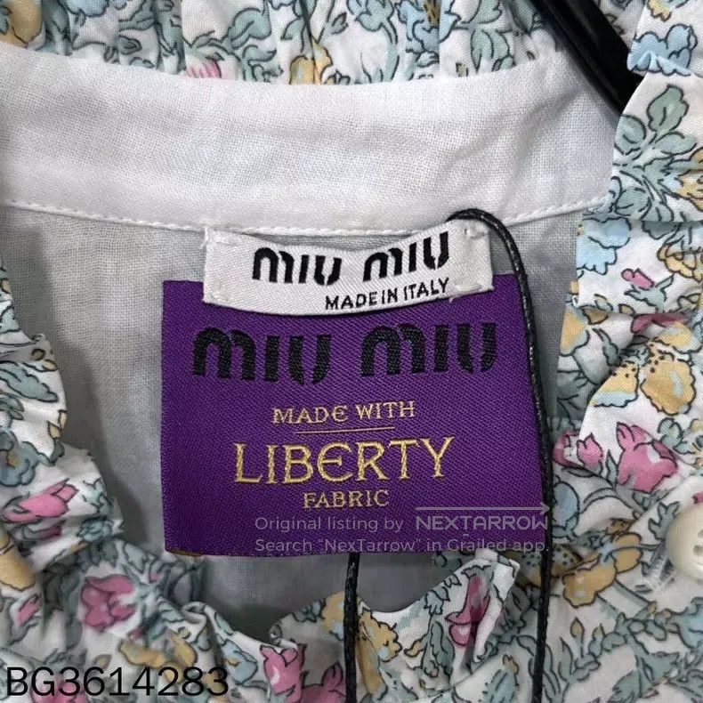 Miu Miu Miu Miu 40 Floral bubble sleeve short casual short sleeve Size S / US 4 / IT 40 - 5 Thumbnail