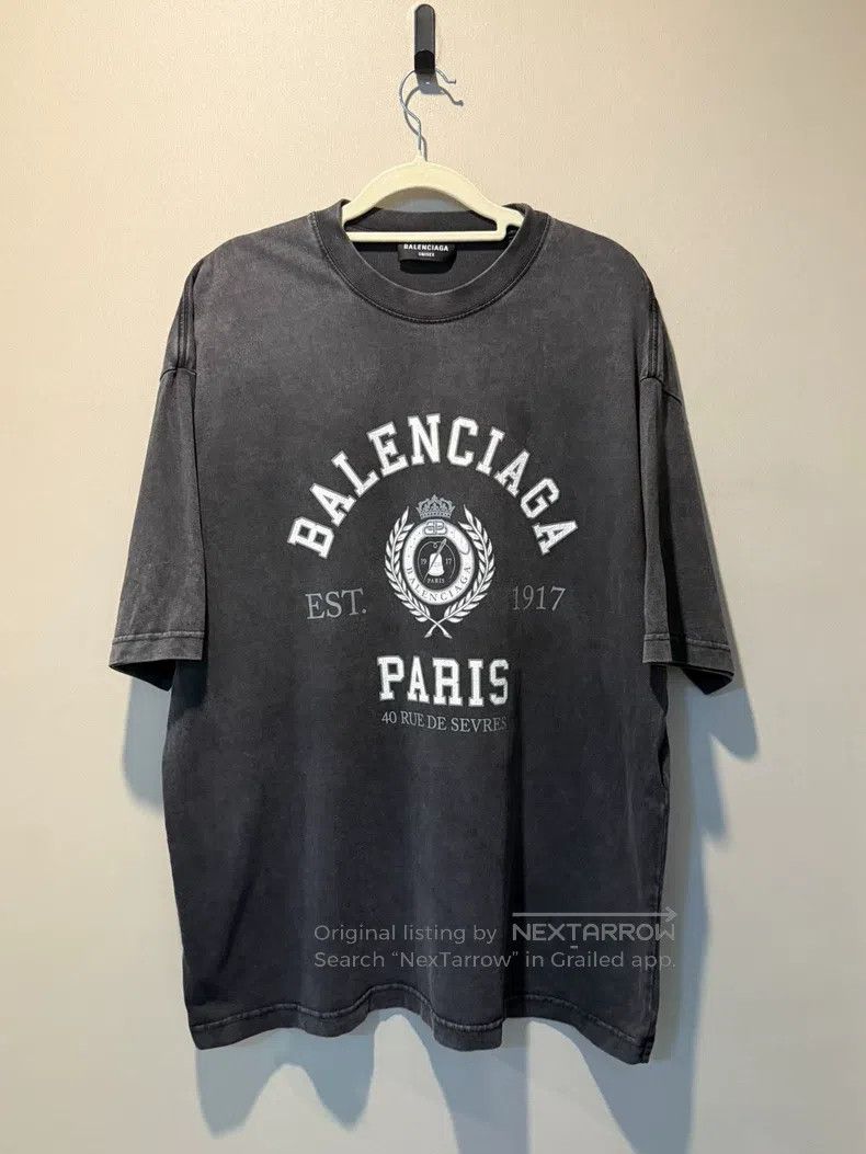 Balenciaga Balenciaga Wheat stalk 1917 logo short-sleeve T-shirt Size US S / EU 44-46 / 1 - 1 Thumbnail