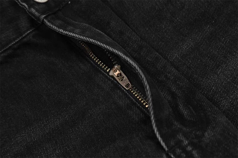 Japanese Brand × Jean Men's retro loose distressed contrast washed jeans y2k Size US 34 / EU 50 - 4 Thumbnail