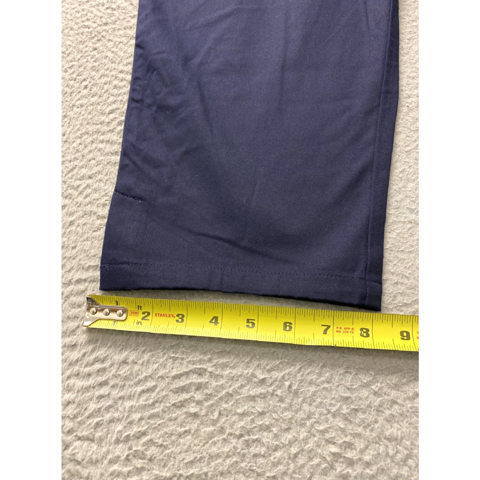 Croft & Barrow Croft Barrow Capri Pants Womens 14 Navy High Rise Button Fly Flat Front Pockets Skinny NEW Size 36" / US 14 / IT 50 - 6 Thumbnail