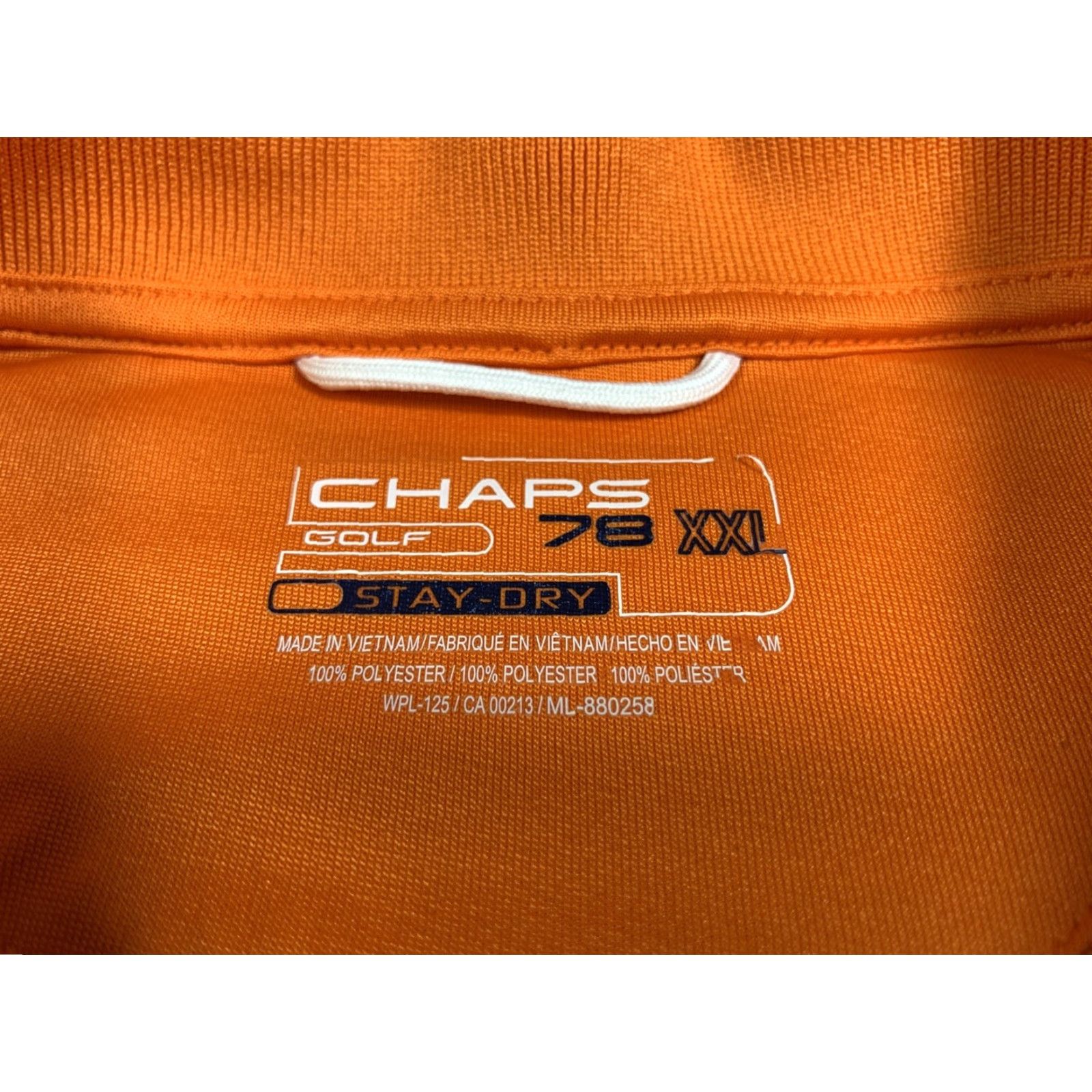 Chaps VINTAGE Chaps Golf Polo Shirt 2XL Men Stay Dry Orange White Activewear Size US XXL / EU 58 / 5 - 6 Thumbnail