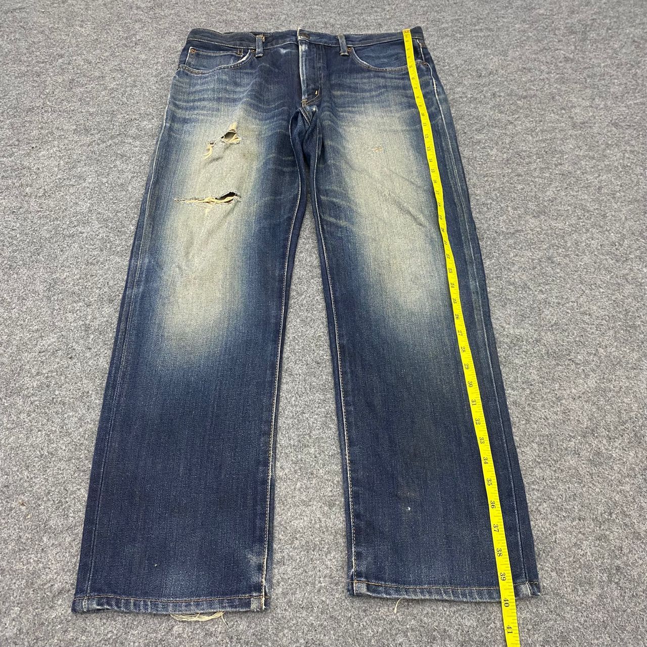 If Six Was Nine 💥Best Offer💥Vintage Edwin 503 Distressed Denim Size US 35 - 3 Thumbnail
