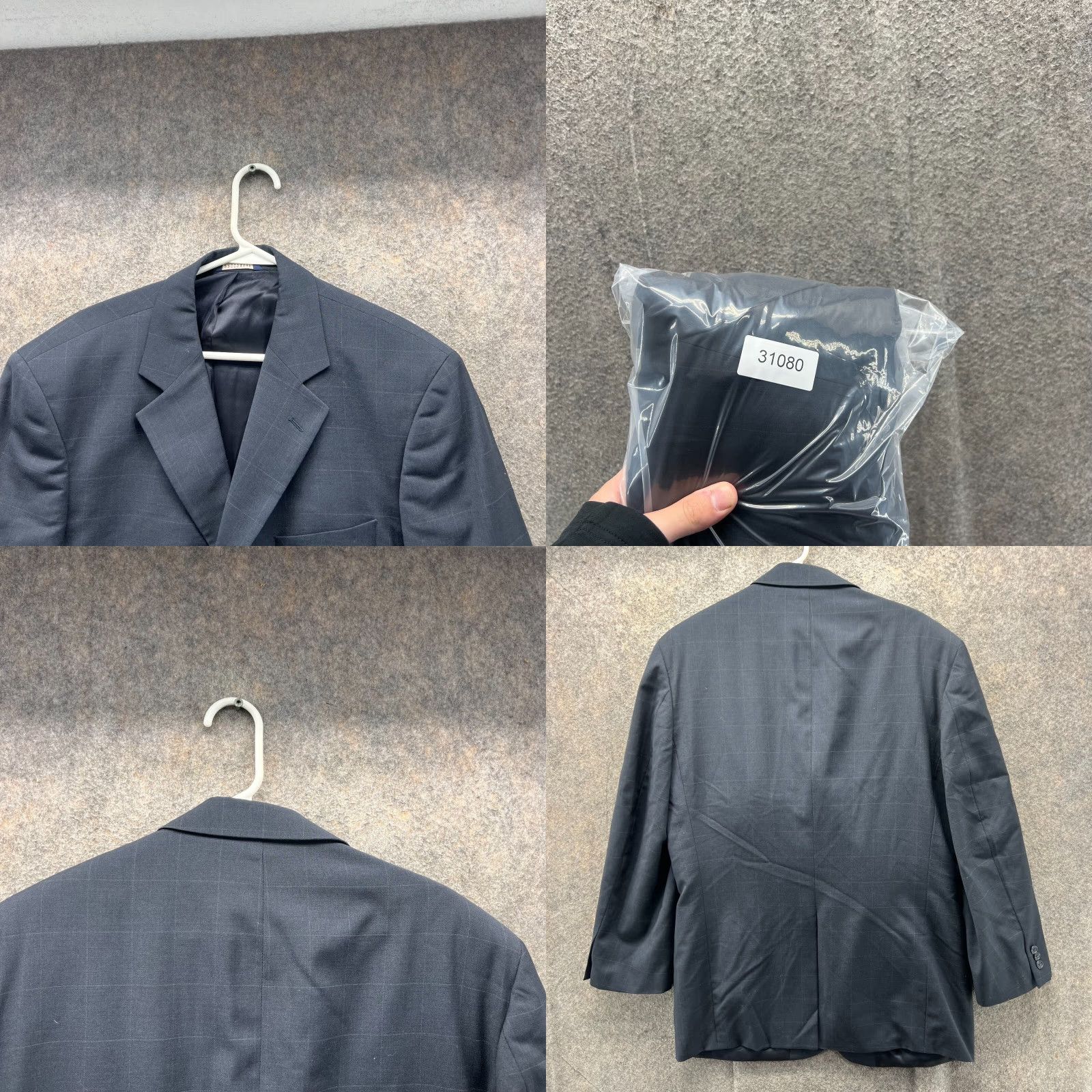 Brooks Brothers Brooks Brothers Blazer Mens 41R Blue Wool Check Single-Breasted 3-Button Jacket Dress Coat Sports Tuxedo Adult 41R Mens Size 42R - 8 Thumbnail