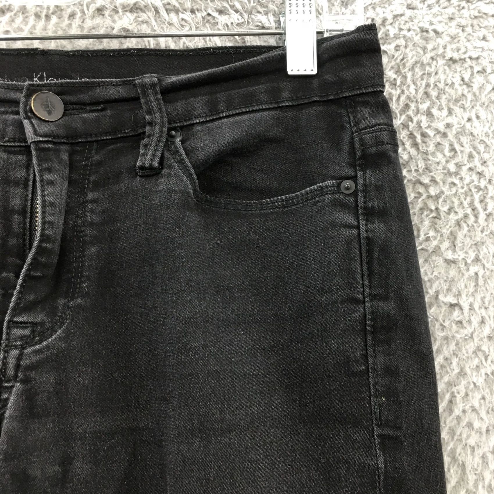 Calvin Klein Calvin Klein Ultimate Skinny Jeans Womens 6x30 Black Cotton Blend Denim Stretch Pockets Slim Modern Classic Size 28" / US 6 / IT 42 - 5 Thumbnail