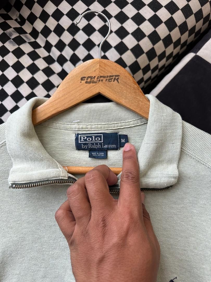 Polo Ralph Lauren × Ralph Lauren × Vintage VINTAGE POLO RALPH LAUREN HALF ZIPPER MINT GREEN Size US L / EU 52-54 / 3 - 4 Thumbnail