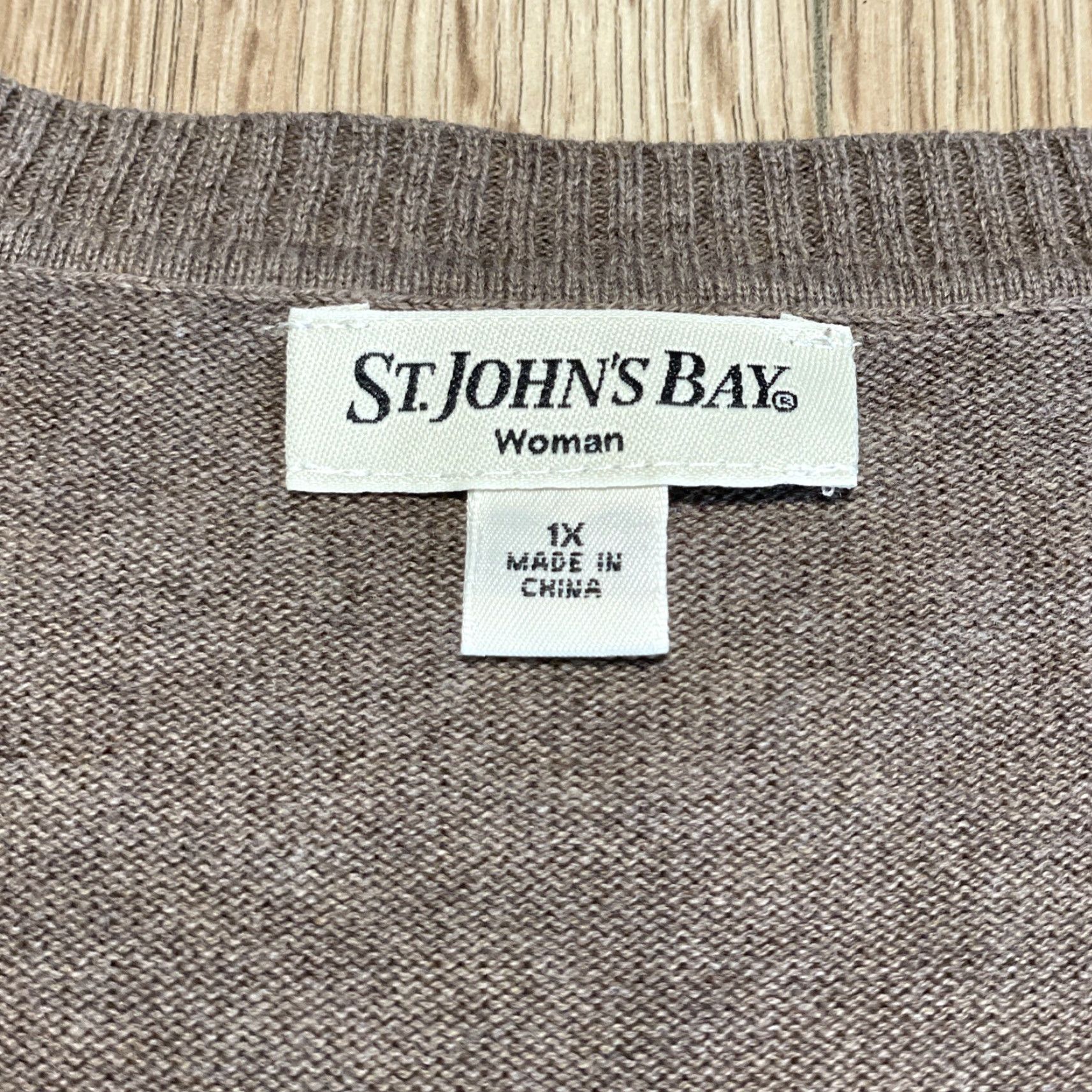 Vintage VINTAGE St. John's Bay Sweater Womens Plus Size 1X Cotton Argyle Pullover V-Neck All Seasons Size XL / US 12-14 / IT 48-50 - 2 Thumbnail