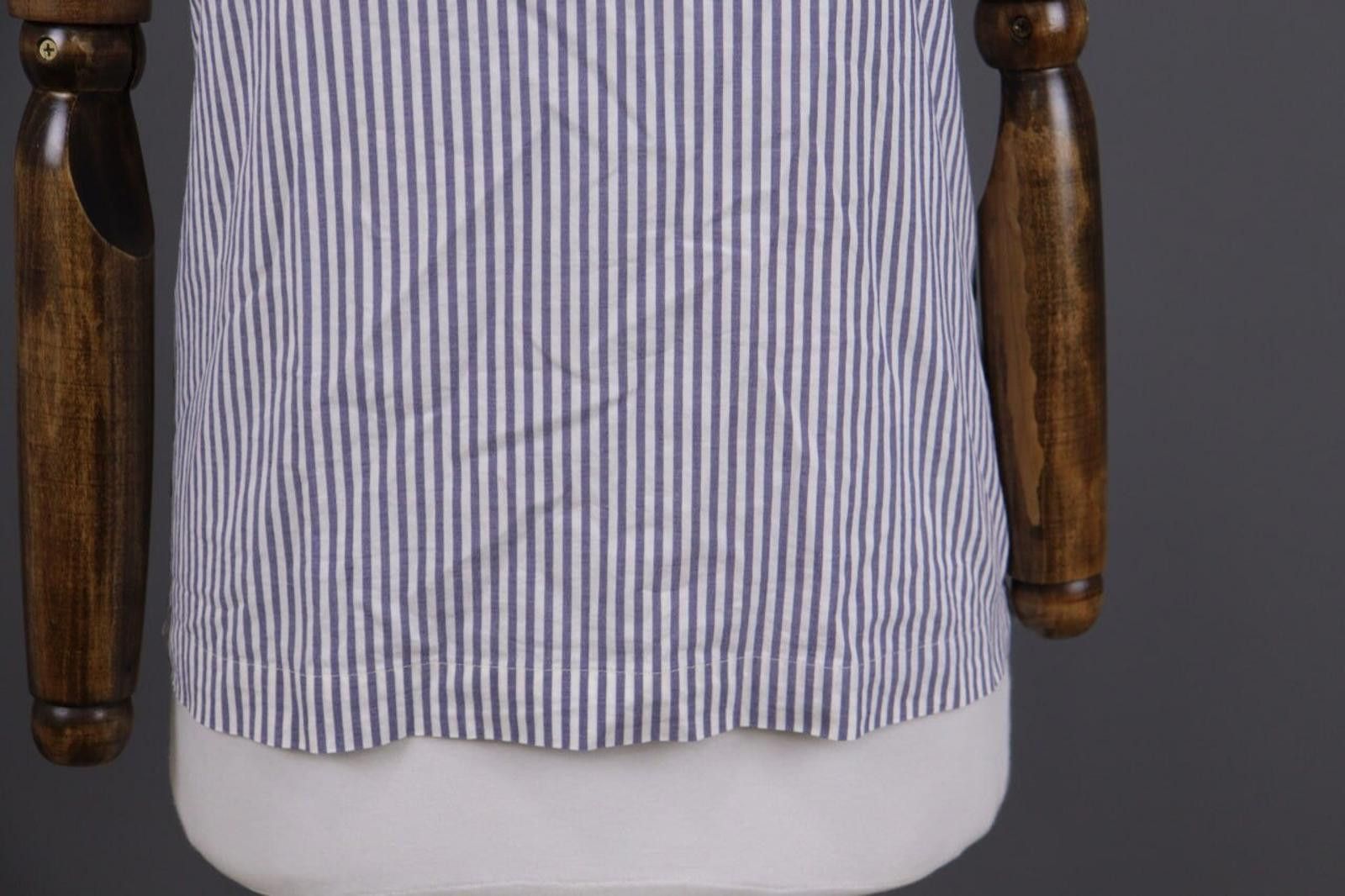 Designer S'Max Mara Multicolour Striped V-Neck Blouse Shirt Size 38 Size M / US 6-8 / IT 42-44 - 3 Thumbnail