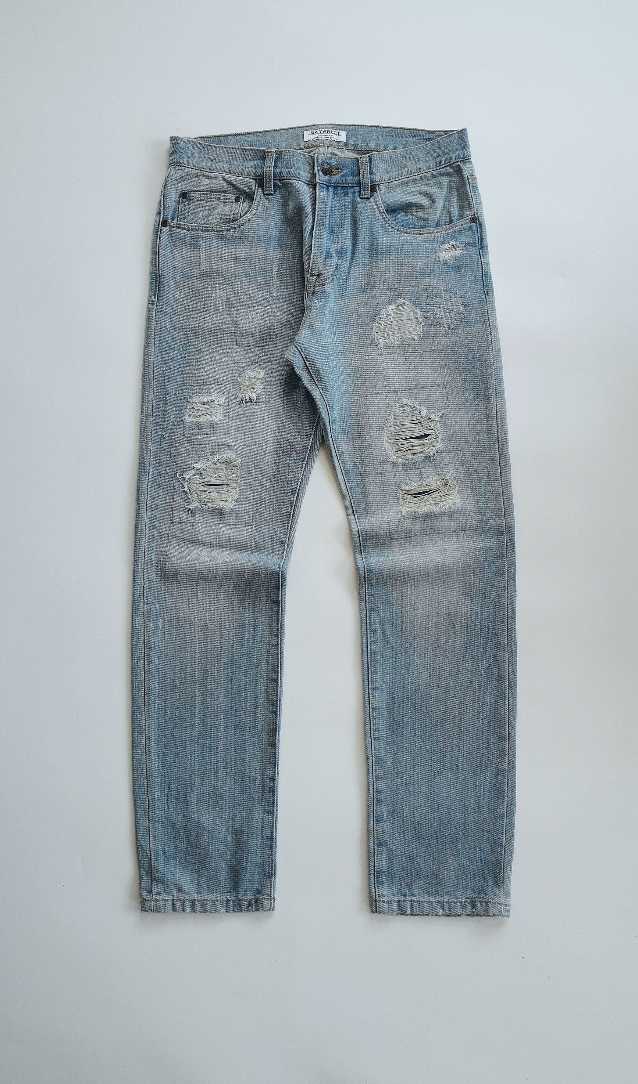 Fear of God Distressed Light Wash Denim Jeans Looklike Fear Of God Size US 31 - 1 Thumbnail