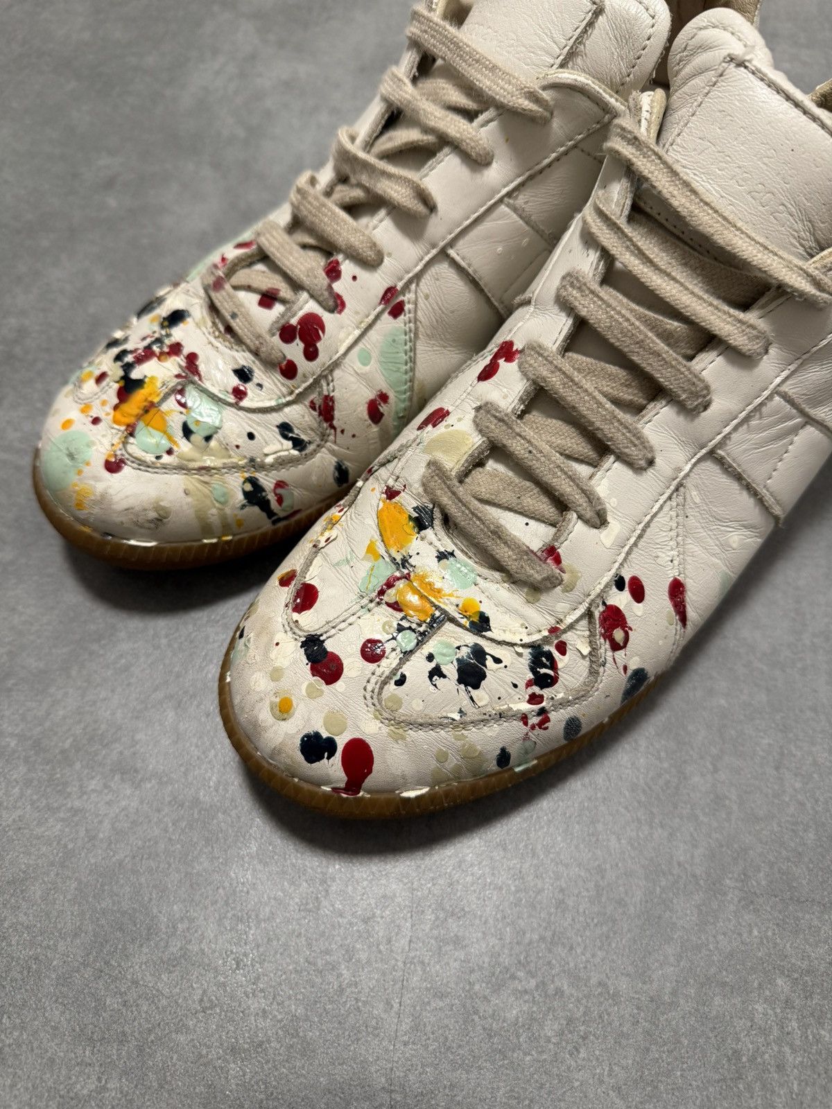 Maison Margiela Maison Margiela GAT gats Paint Splatter Vintage Rare Pair Size US 7.5 / EU 40-41 - 10 Thumbnail