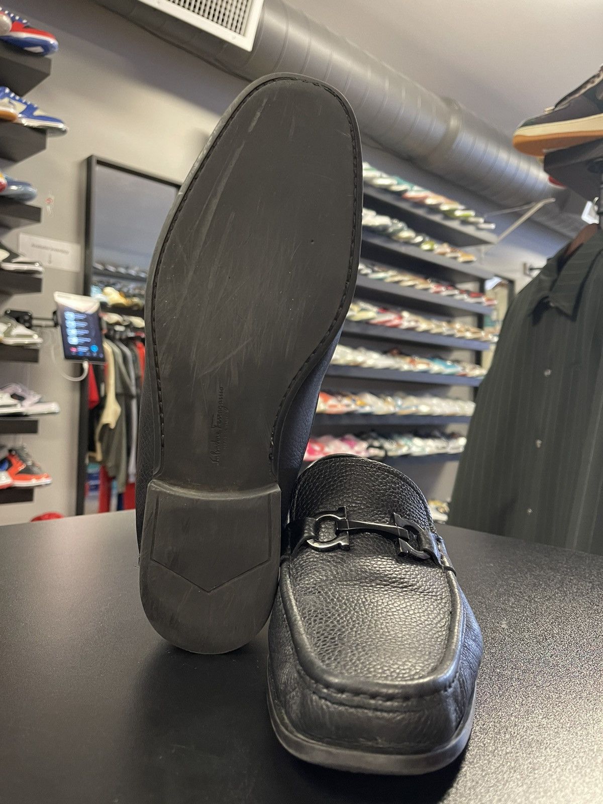 Salvatore Ferragamo Size 12.5 - Ferragamo Grandioso Calfskin Gancini Loafer Size US 12.5 / EU 45-46 - 9 Thumbnail