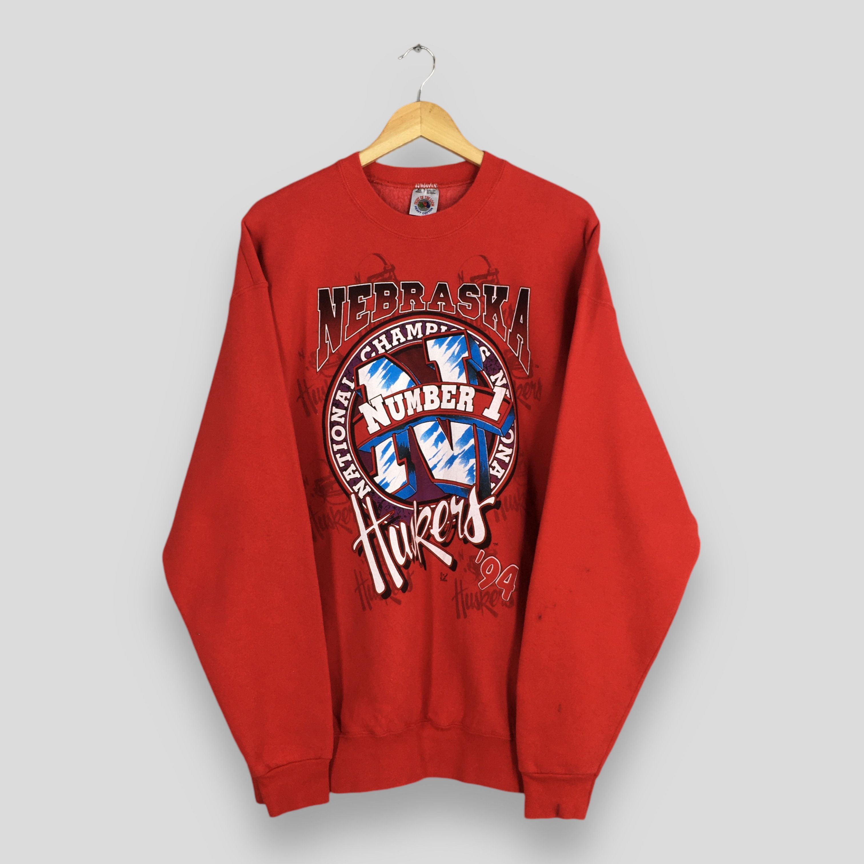 NCAA × Vintage Vintage Nebraska Huskers Football Sweatshirt XLarge Size US XL / EU 56 / 4 - 1 Thumbnail