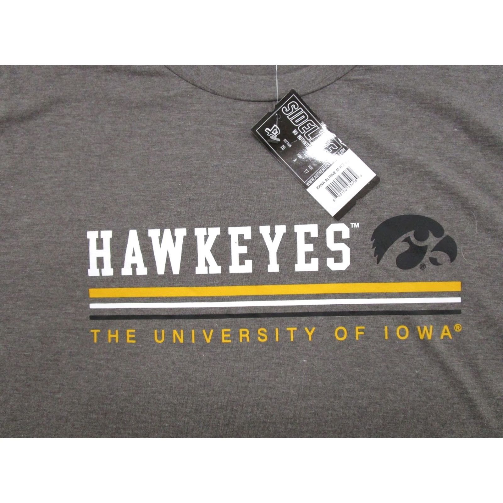 Vintage Hawkeyes Sideline Graphic Tee T-Shirt Mens 2XL Gray Sideline University Shirt Size US XXL / EU 58 / 5 - 2 Thumbnail