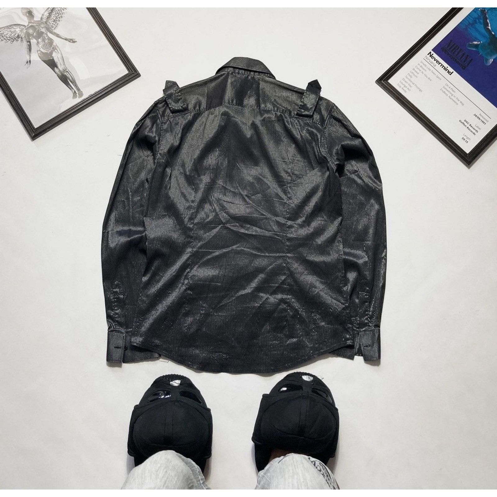 Japanese Brand × Vintage Vintage Avantgarde Black Silver Opium Long Sleeve shirt Size US XL / EU 56 / 4 - 10 Thumbnail