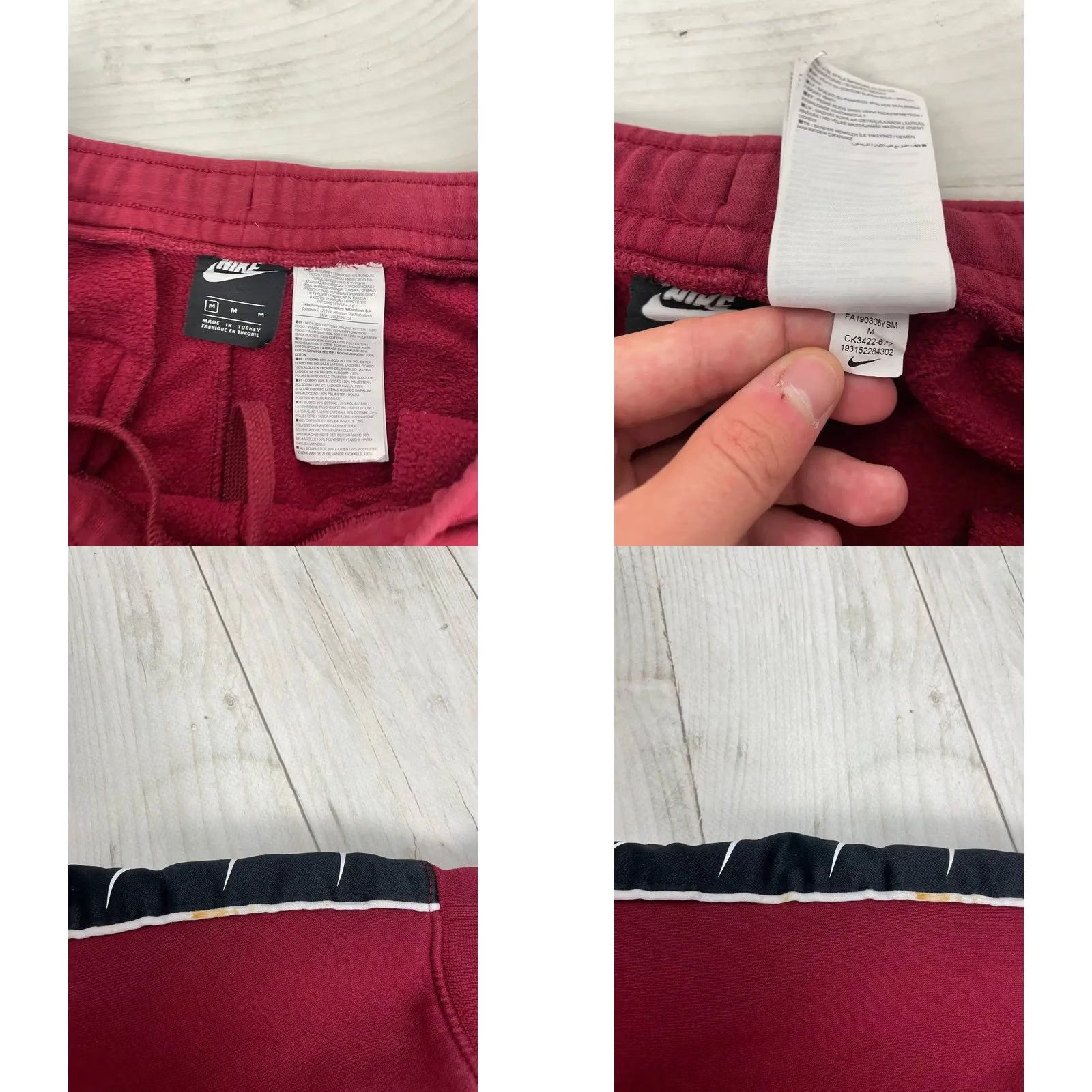 Nike VINTAGE Nike Tracksuit Hoodie And Pants M Burgundy Lampas Swoosh Y2K Men Size US M / EU 48-50 / 2 - 11 Thumbnail