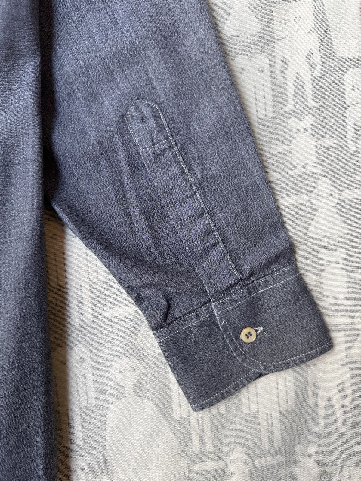 Maison Margiela Maison Martin Margiela SS03 Artisanal Grey Docking Shirt Size US M / EU 48-50 / 2 - 7 Thumbnail