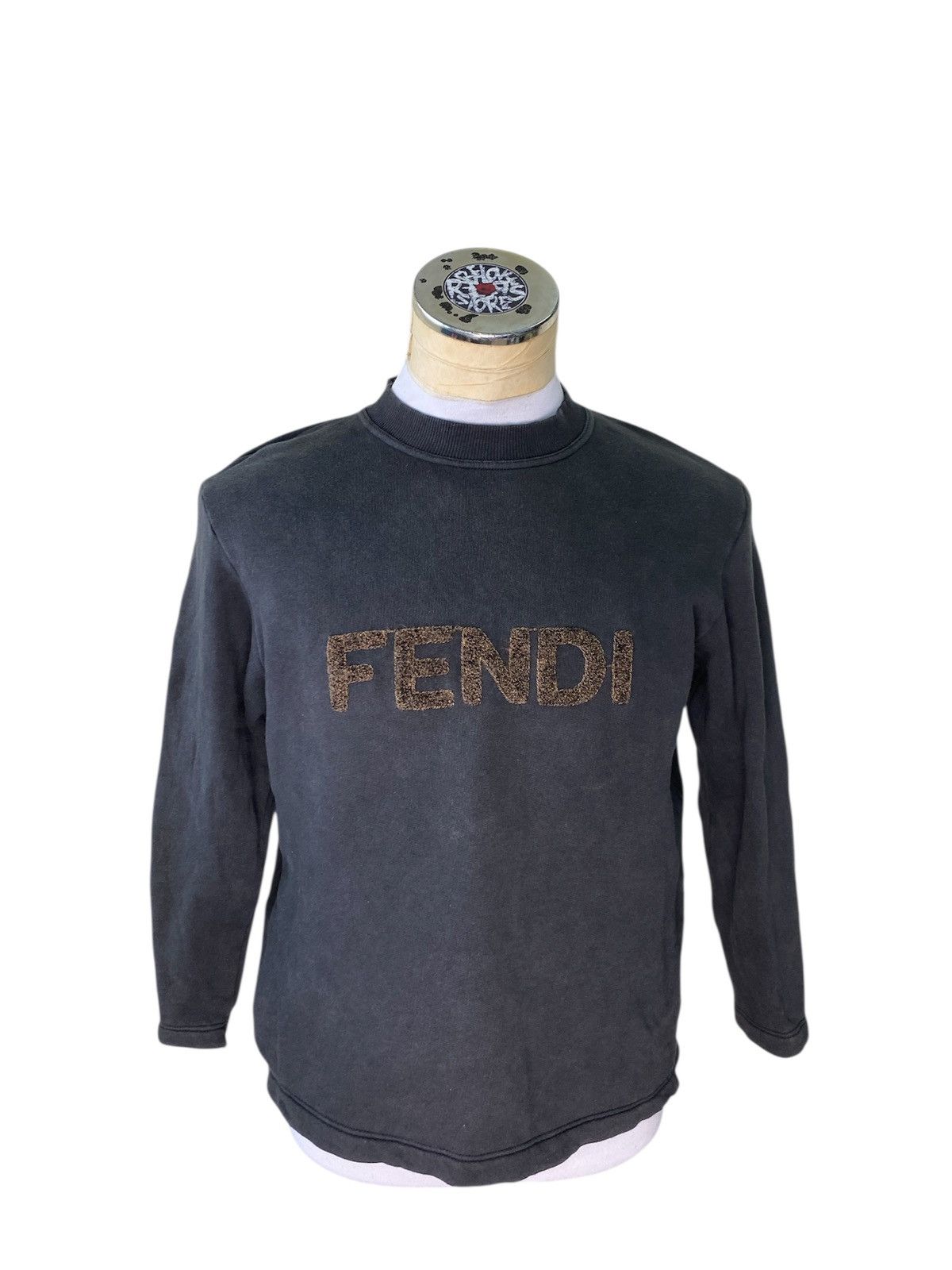 Vintage Fendi black cotton blend sweatshirt