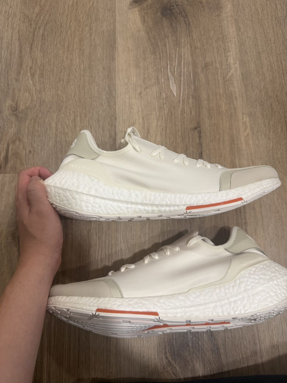 Adidas adidas Y-3 Ultra Boost 21 white bold orange Size US 12 / EU 45 - 1 Thumbnail