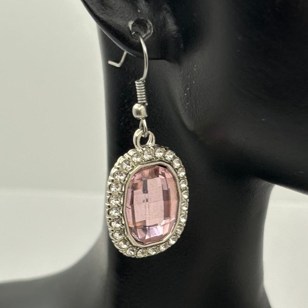 Other Vintage silver & pink earrings Size ONE SIZE - 2 Thumbnail