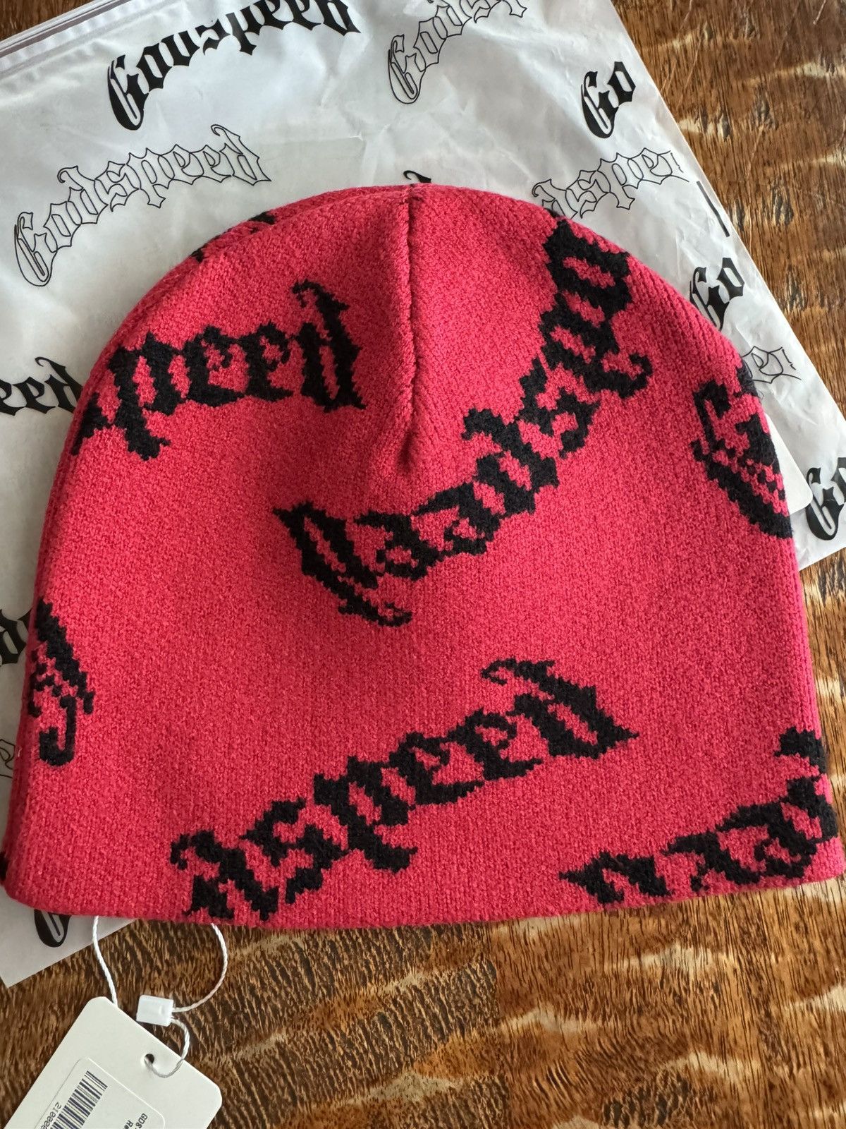 Godspeed Godspeed New York OG Logo Beanie Red / Black Size ONE SIZE - 2 Thumbnail