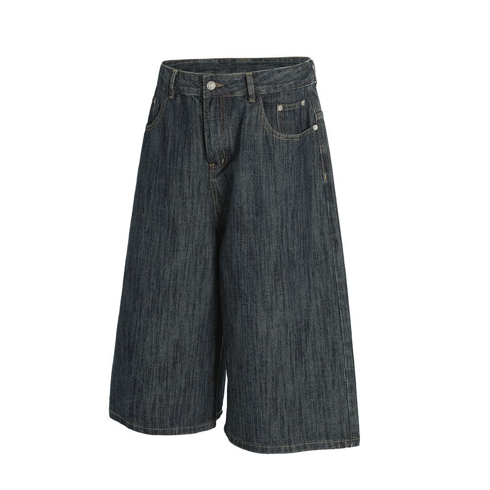 Japanese Brand × Jean American all-match street trend loose washed denim shorts Size US 32 / EU 48 - 2 Thumbnail
