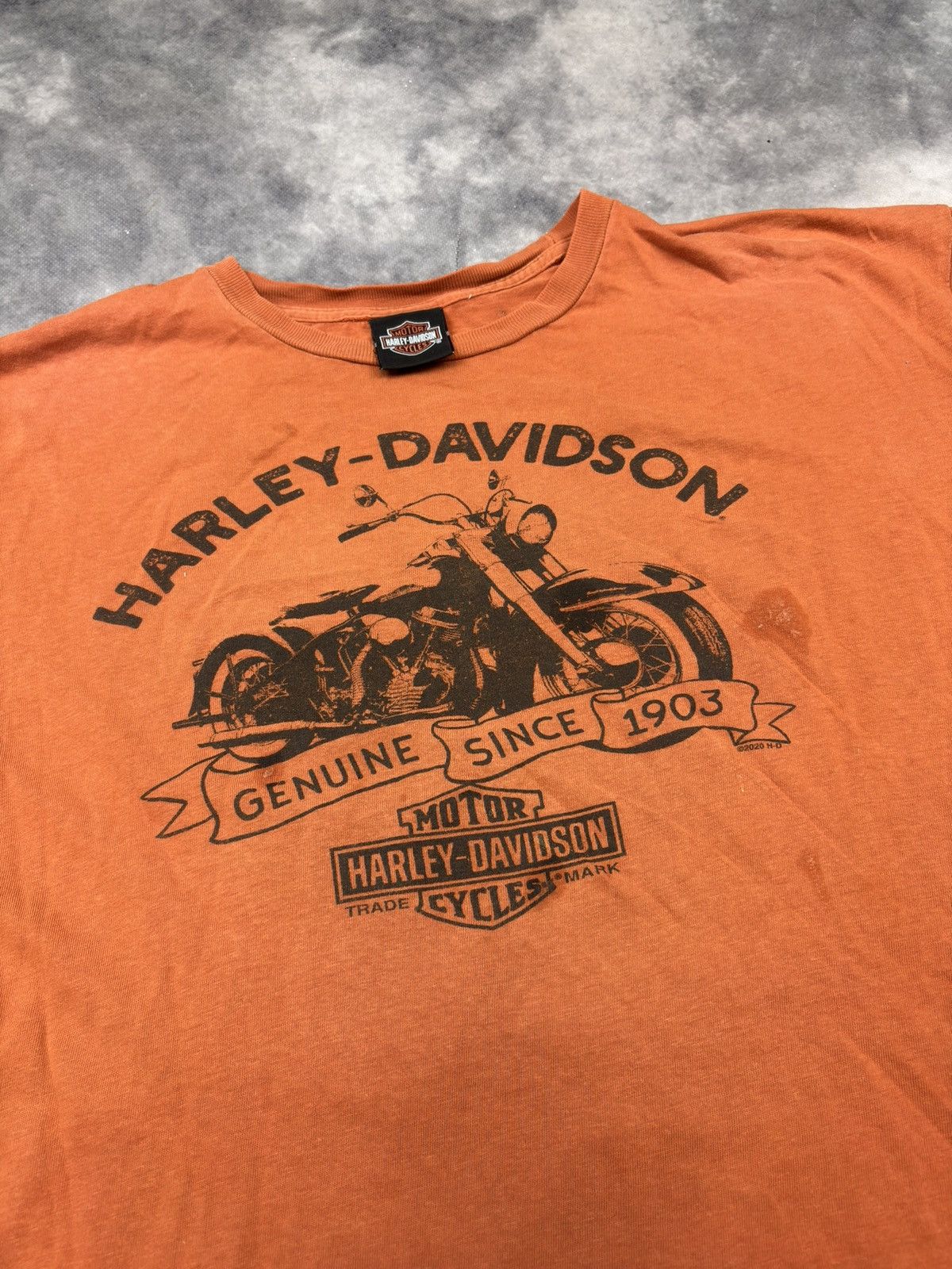 Harley Davidson × Vintage Vintage Harley Davidson T shirt DISTRESSED Streetwear USA Size US XL / EU 56 / 4 - 5 Thumbnail