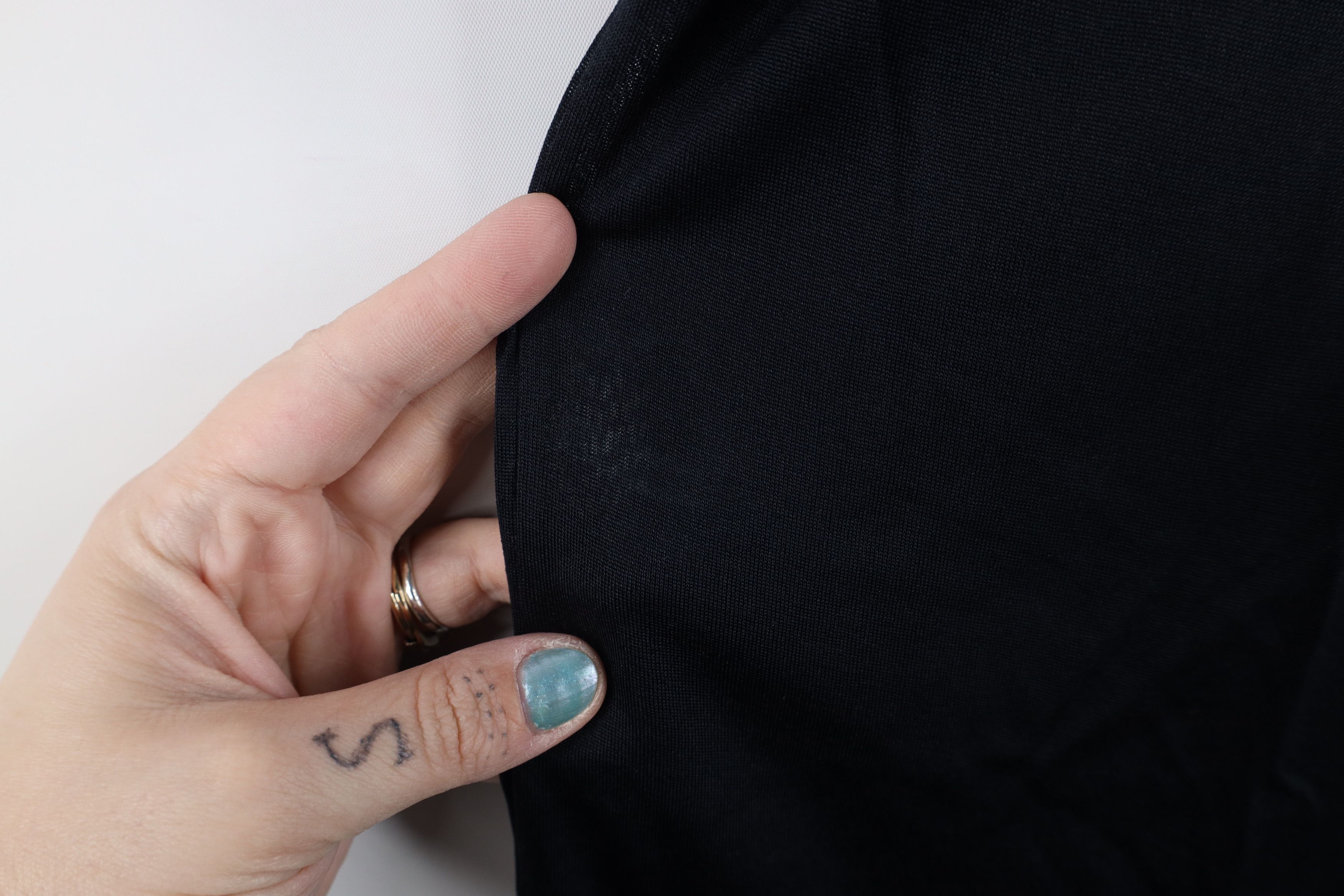 L.L. Bean × Vintage Vintage 90s LL Bean Silk Turtleneck T-Shirt Black Size L / US 10 / IT 46 - 5 Thumbnail