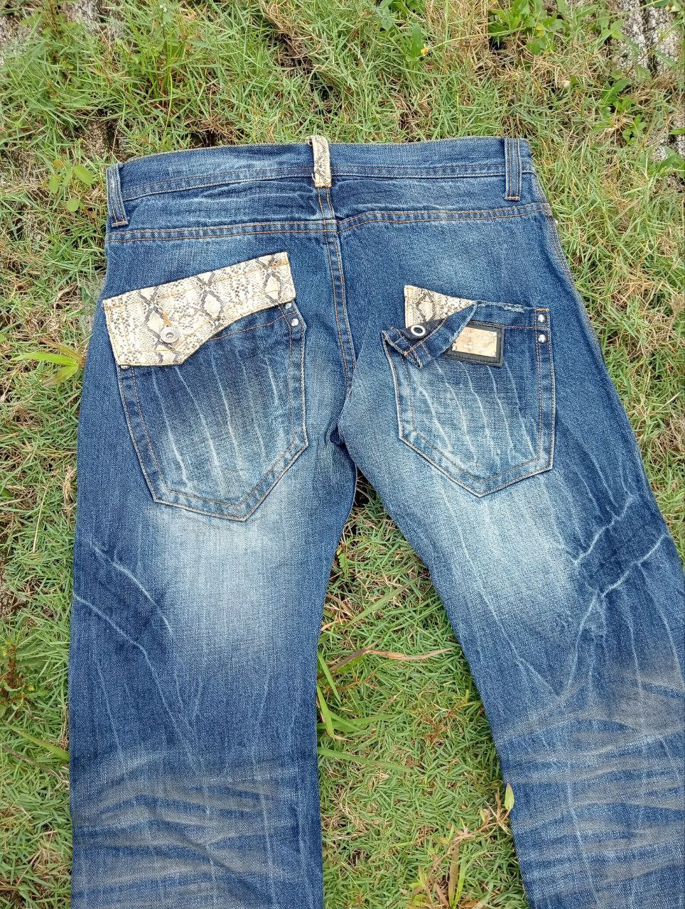 semanticdesign VINTAGE SEMANTIC DESIGN JAPAN SNAKE SKIN STYLE JEANS Size US 33 - 3 Thumbnail
