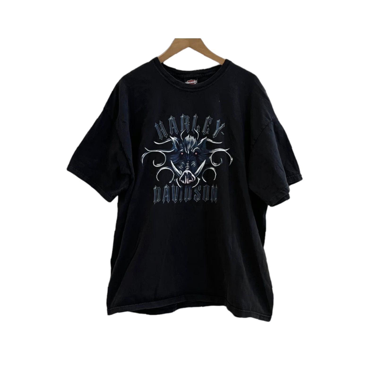 Harley Davidson Harley-Davidson Motorcycles Black Shirt Evil Fire Hog Flames California 2XL Vtg Size US XXL / EU 58 / 5 - 1 Thumbnail