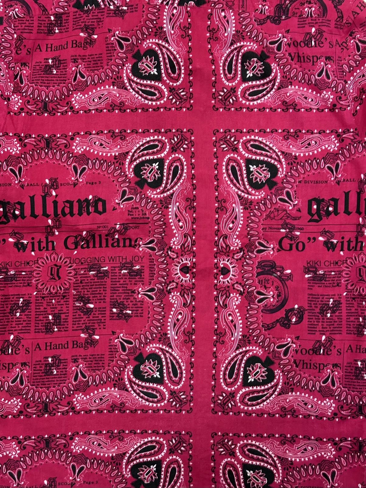 John Galliano JOHN GALLIANO Newspaper Print Paisley Shirt Size L / US 10 / IT 46 - 4 Thumbnail