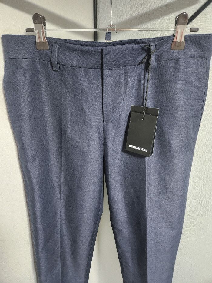 Dsquared2 Dsquared2 SS Navy Linen Pants Size 25" / US 0 / IT 36 - 2 Thumbnail