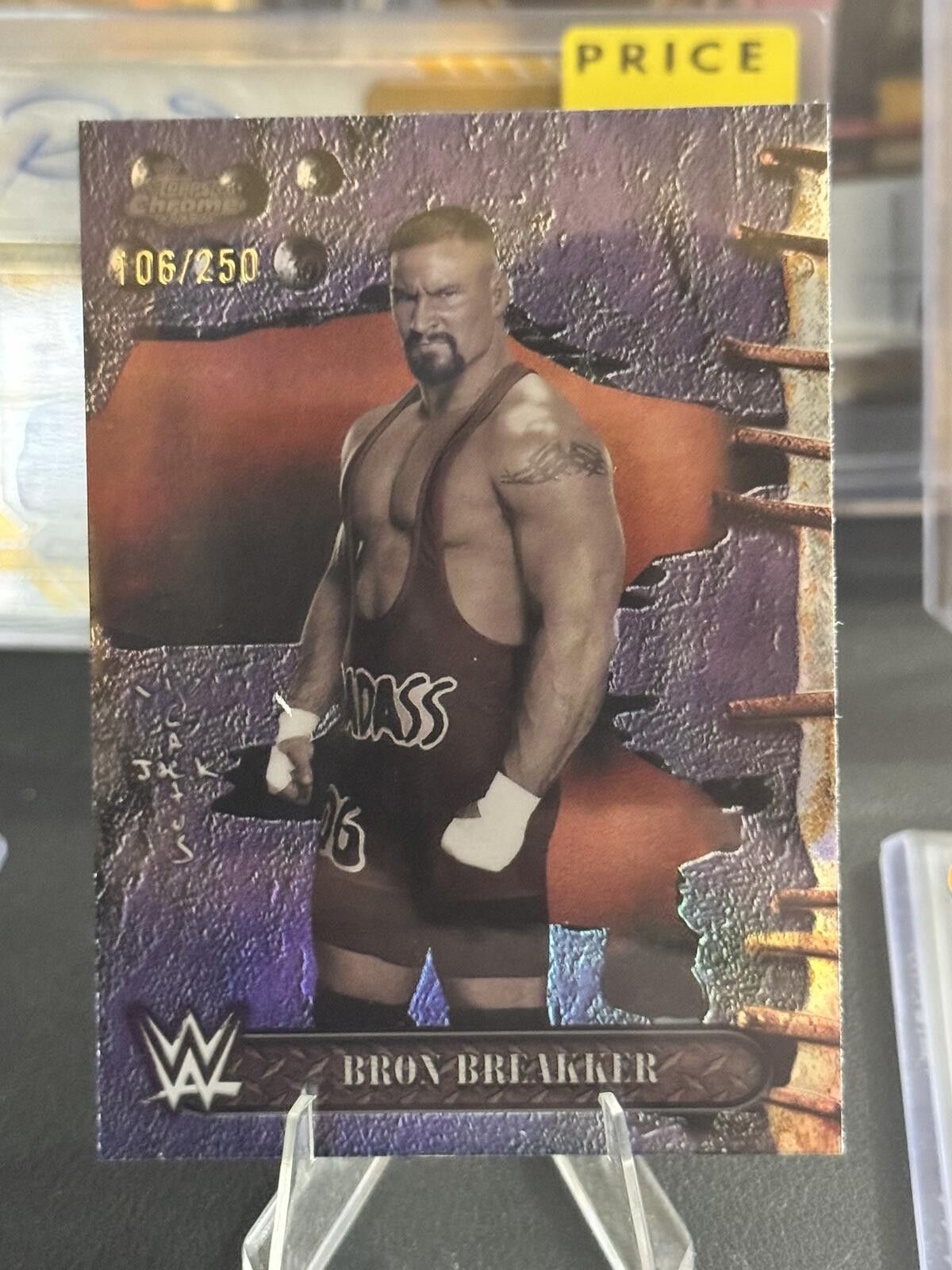 Topshop 2025 WWE Topps Chrome Cactus Jack Bron Breakker Purple /250 Size ONE SIZE - 1 Thumbnail